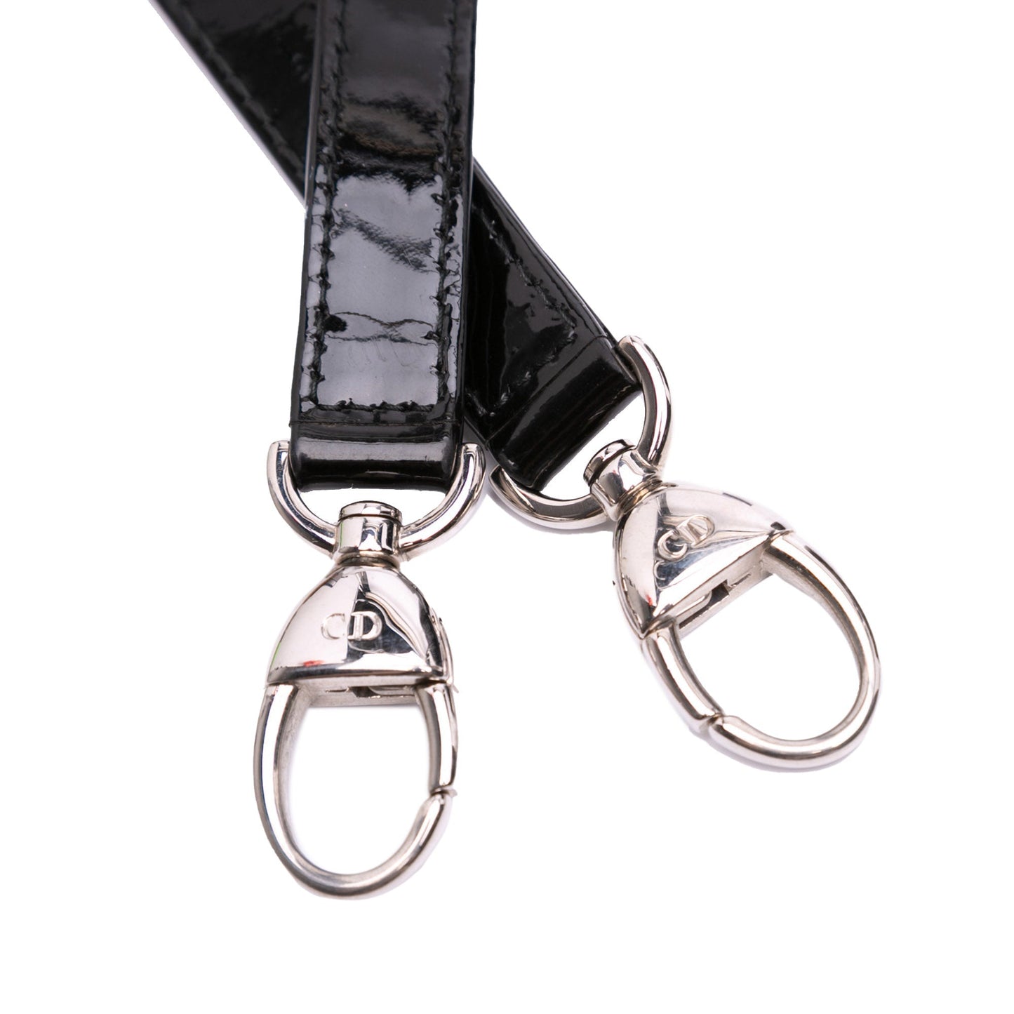 Black Dior Large Patent Cannage Lady Dior Satchel