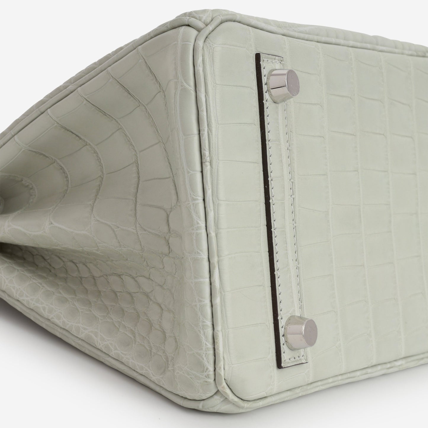 Hermès Birkin 25 - Gris Neve Matte Alligator | Palladium Hardware