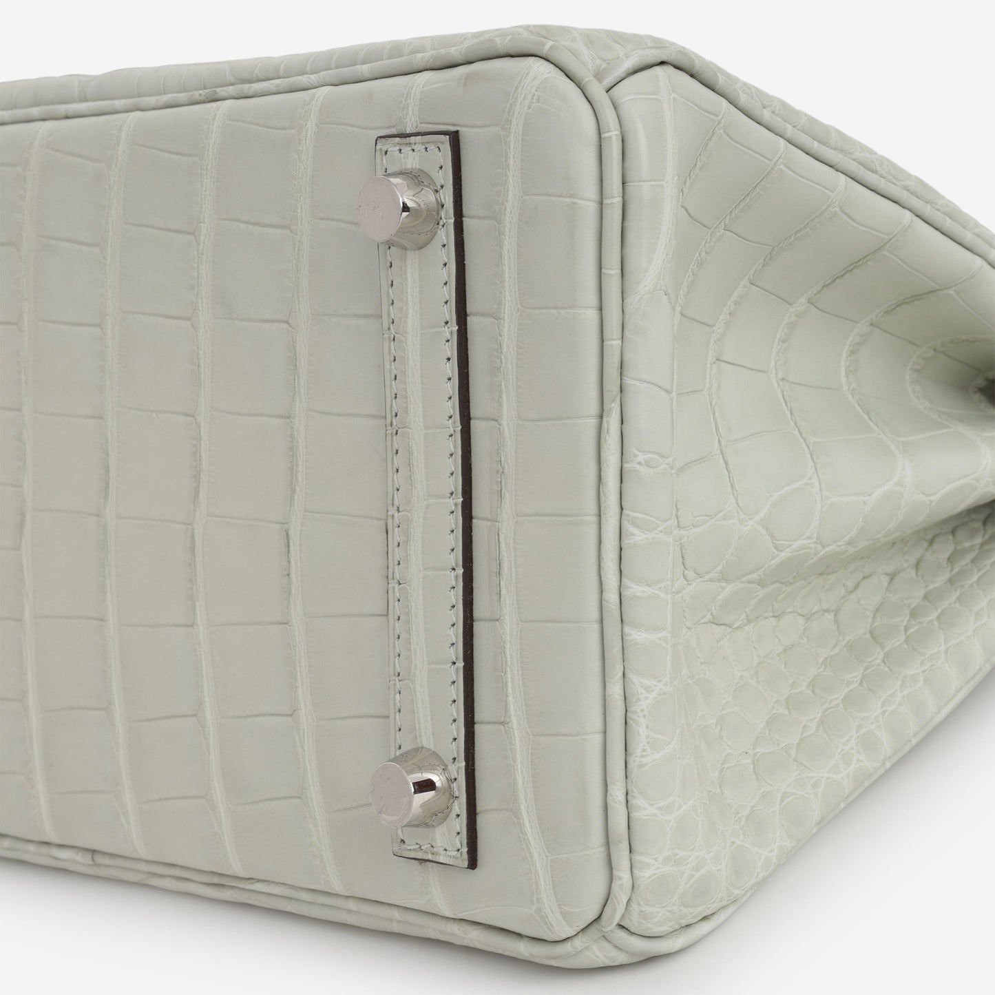Hermès Birkin 25 - Gris Neve Matte Alligator | Palladium Hardware