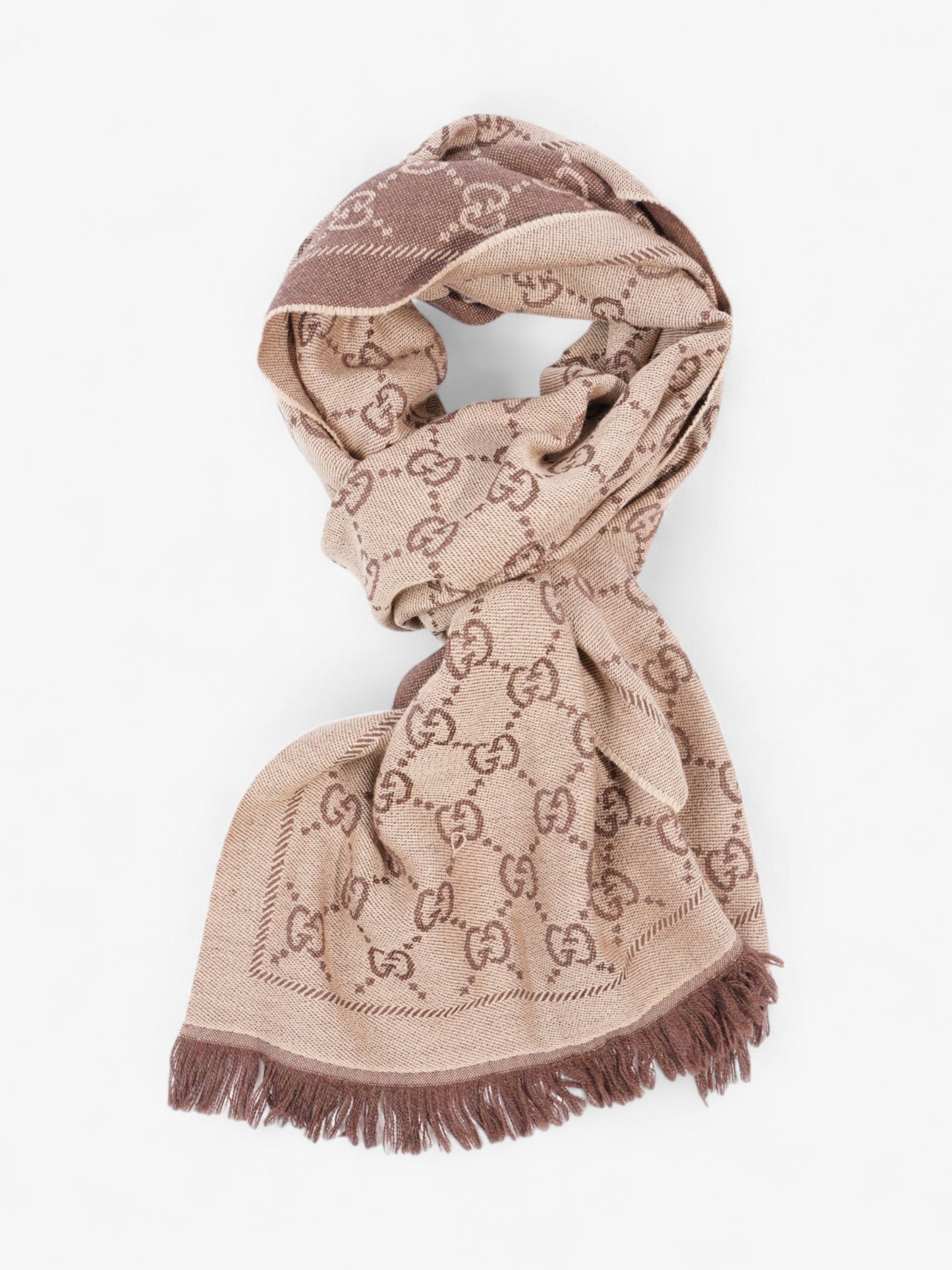 Gucci GG Jacquard Scarf GG Supreme Wool