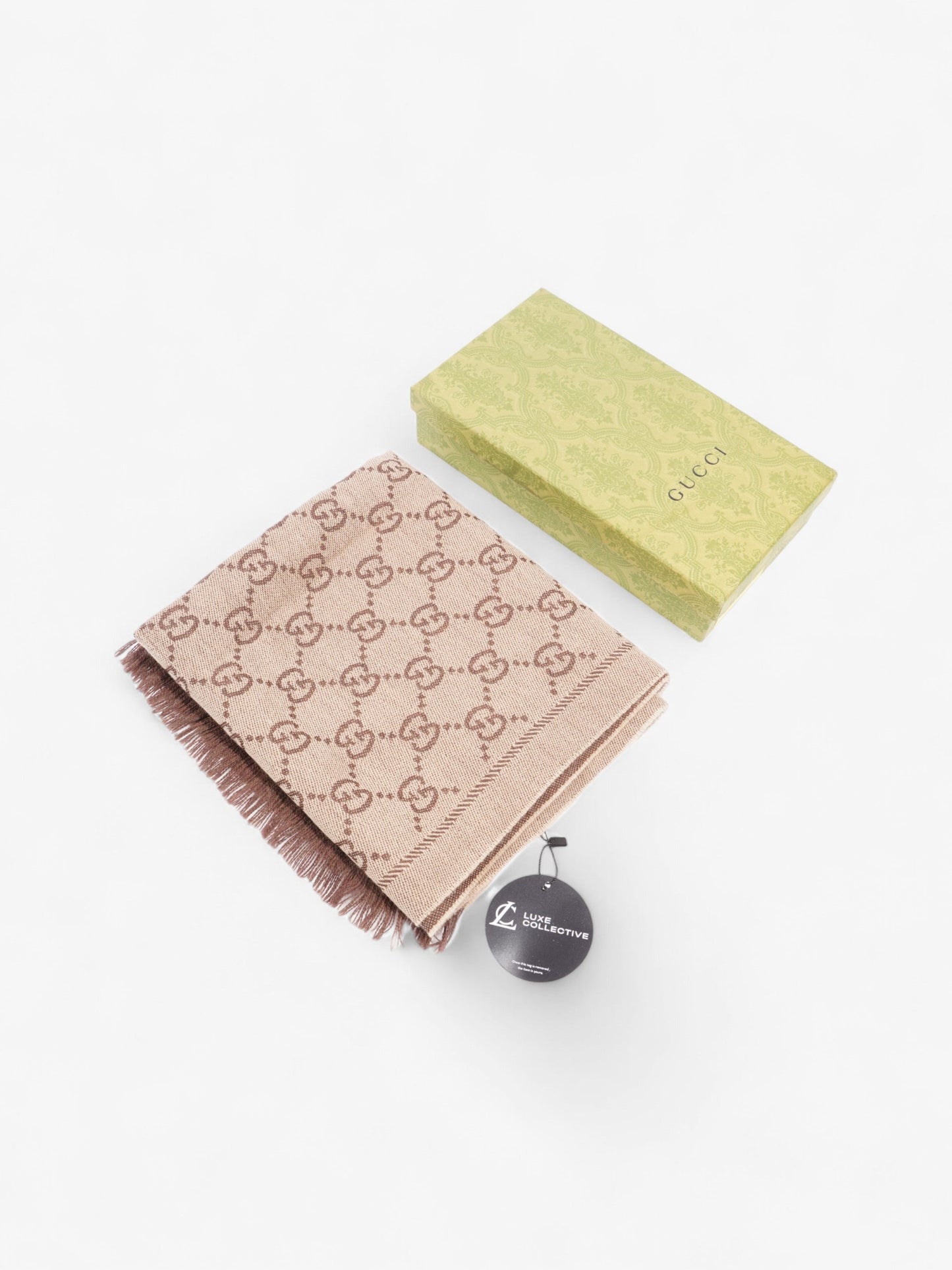 Gucci GG Jacquard Scarf GG Supreme Wool