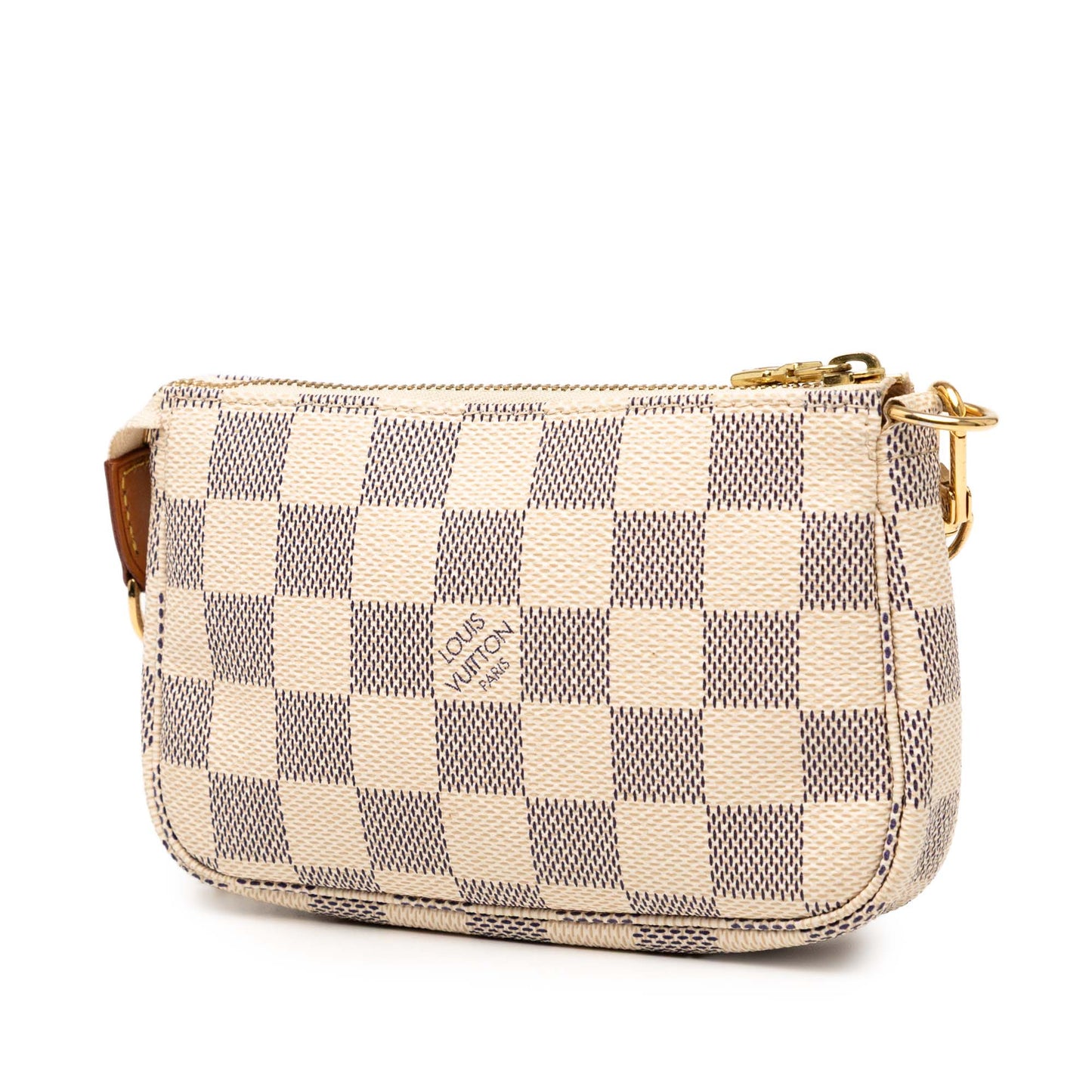 White Louis Vuitton Damier Azur Mini Pochette Accessoires Handbag