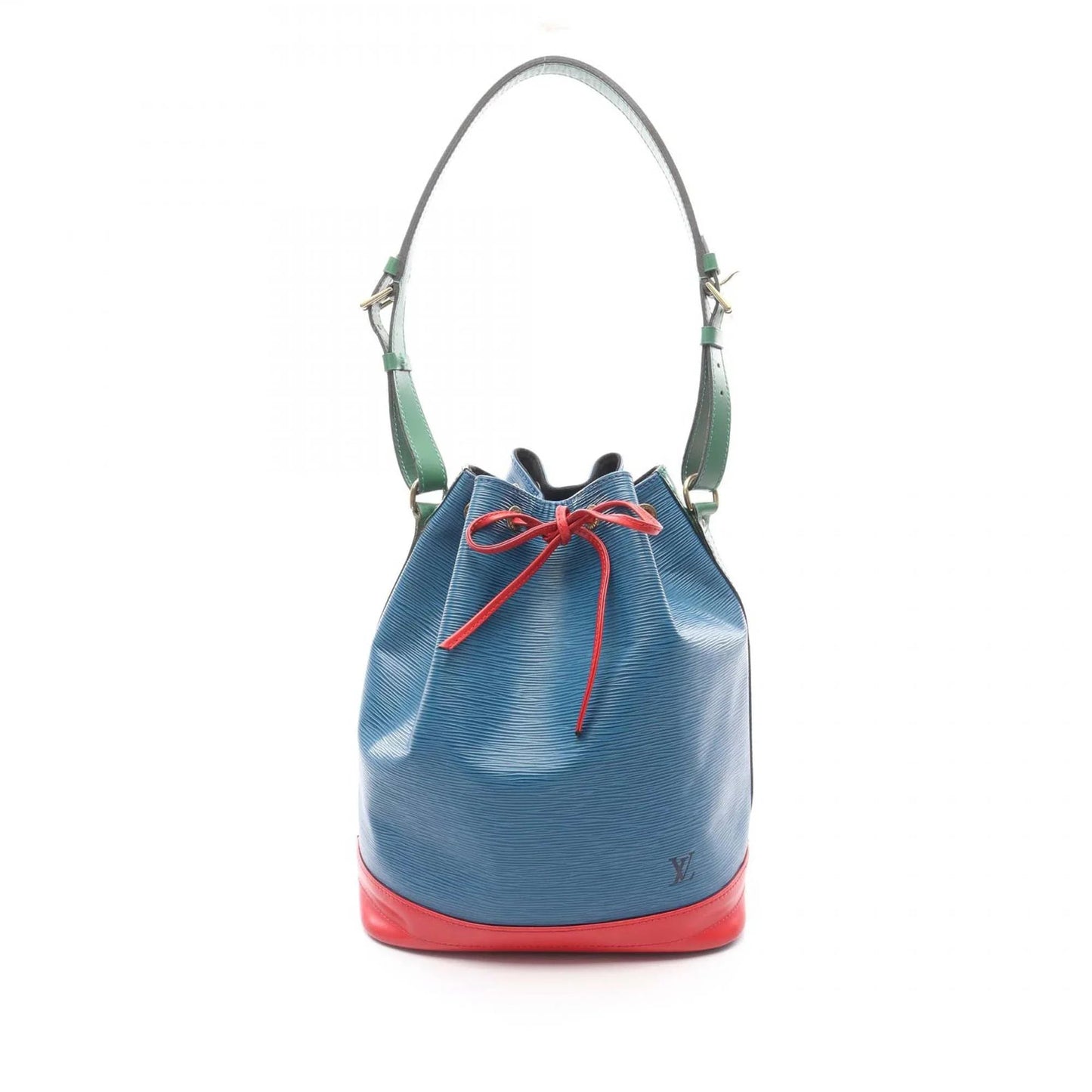 Blue Louis Vuitton Epi Noe Tricolor GM Bucket Bag