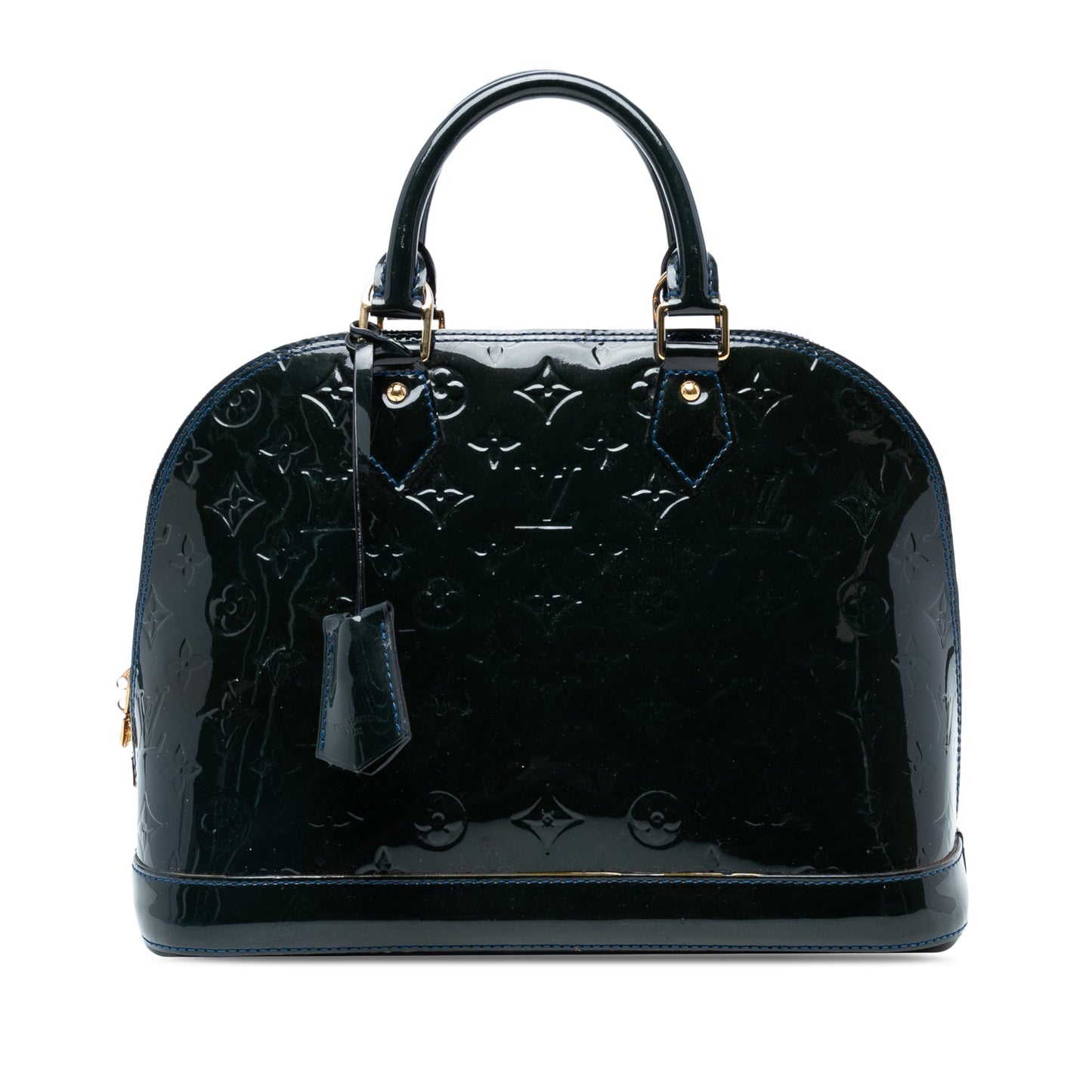 Blue Louis Vuitton Monogram Vernis Alma PM Handbag