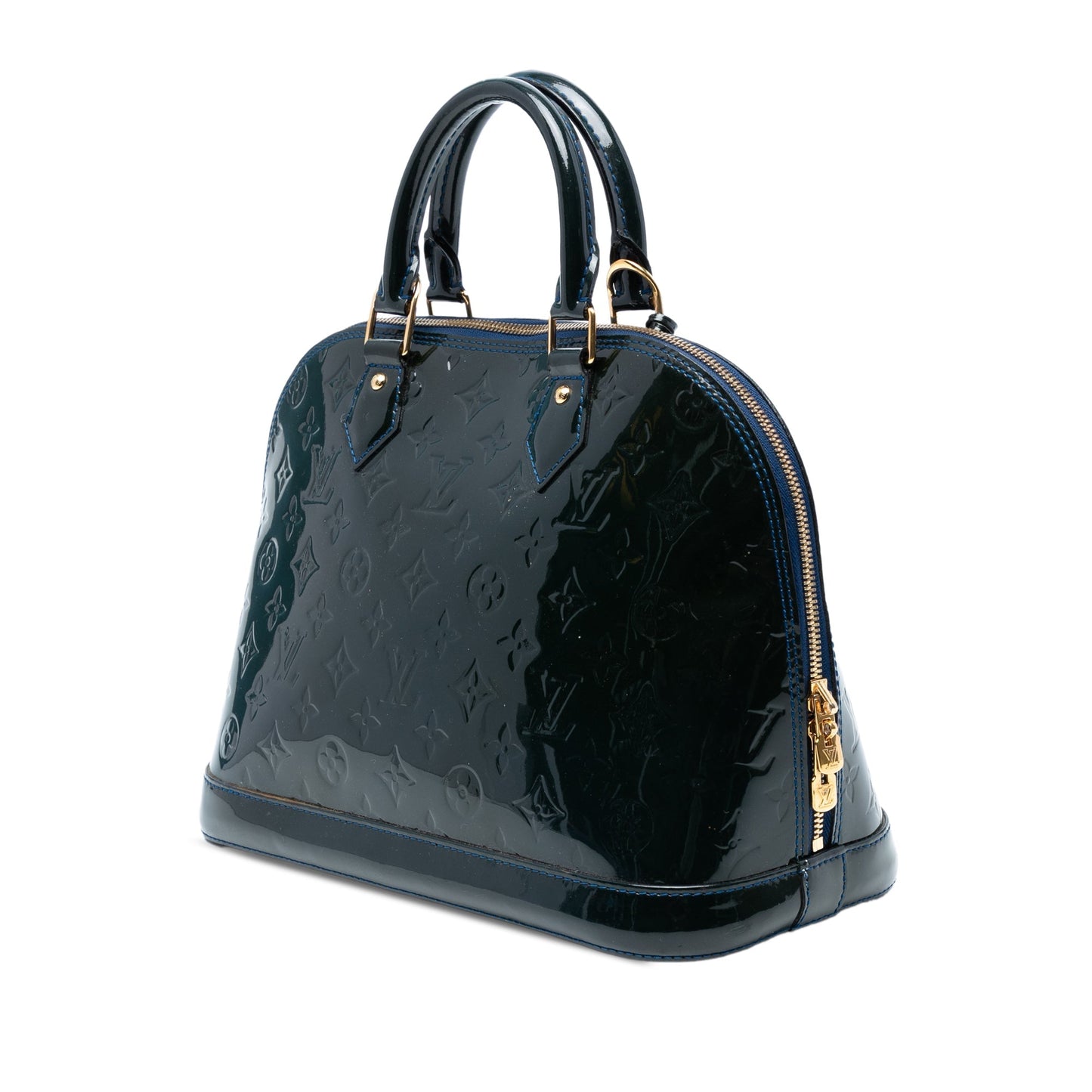 Blue Louis Vuitton Monogram Vernis Alma PM Handbag