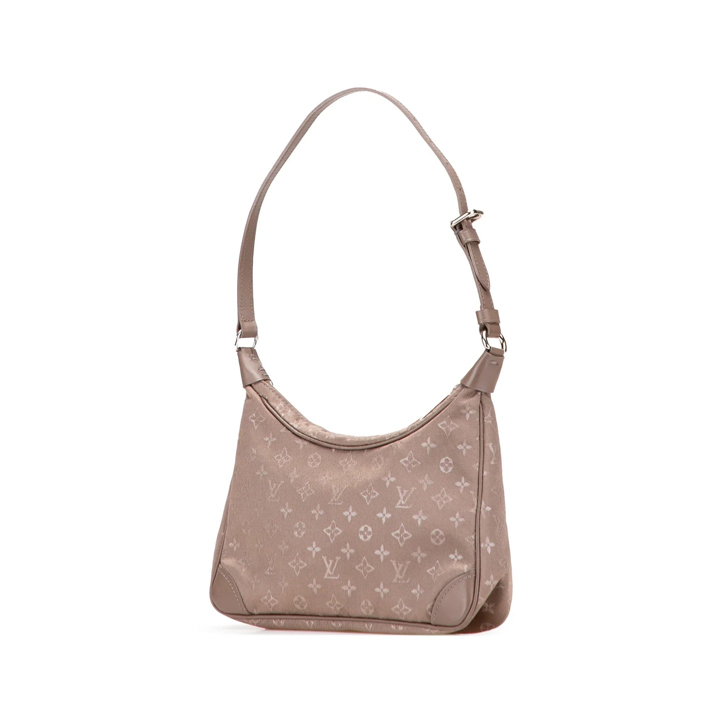 Brown Louis Vuitton Monogram Satin Mini Boulogne Shoulder Bag
