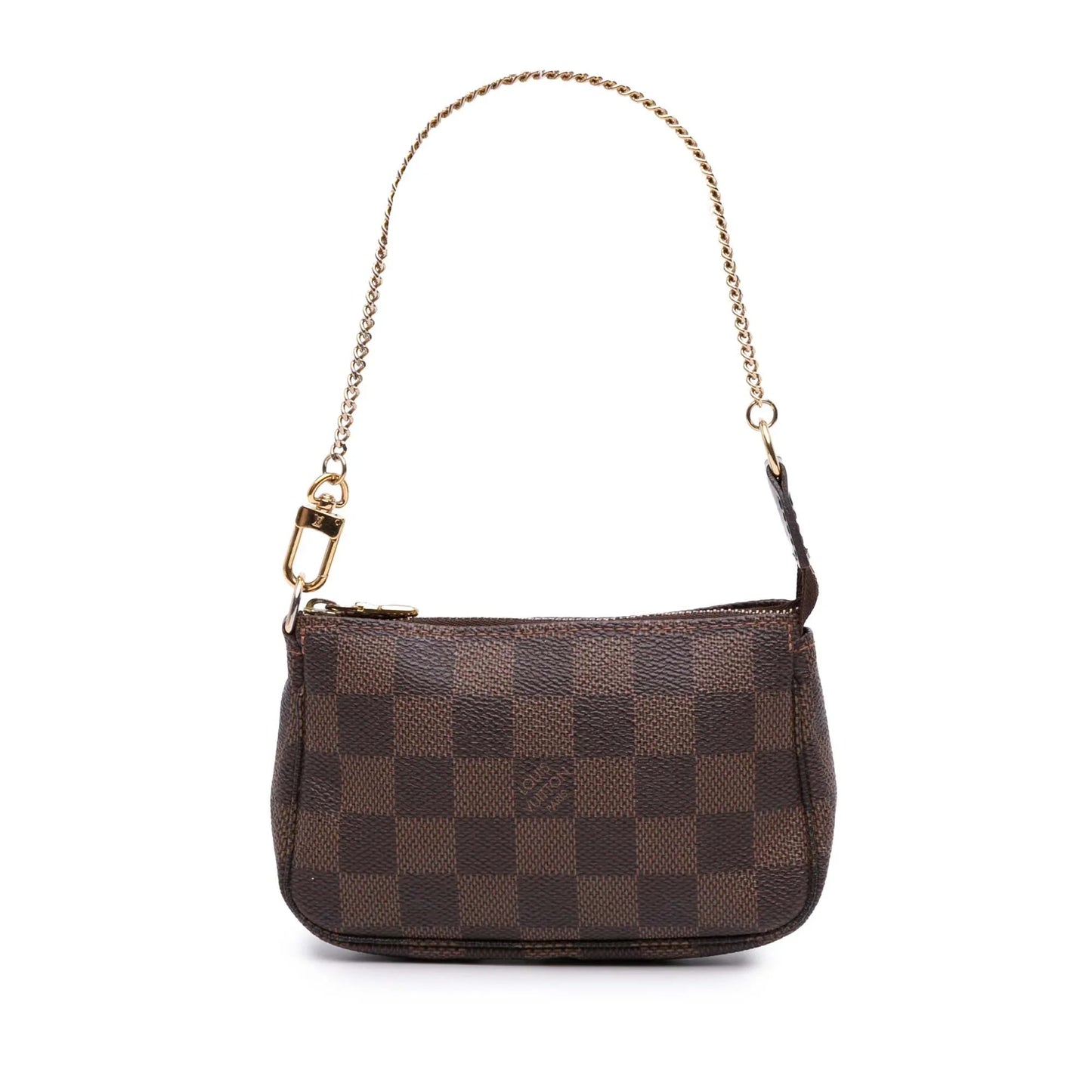 Brown Louis Vuitton Damier Ebene Mini Pochette Accessoires Handbag