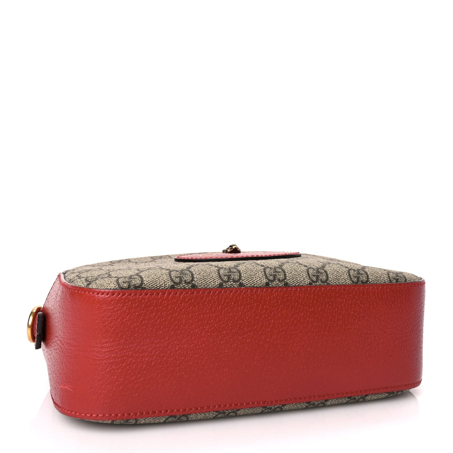 Gucci GG Supreme Monogram Web Neo   Shoulder Bag Beige Red