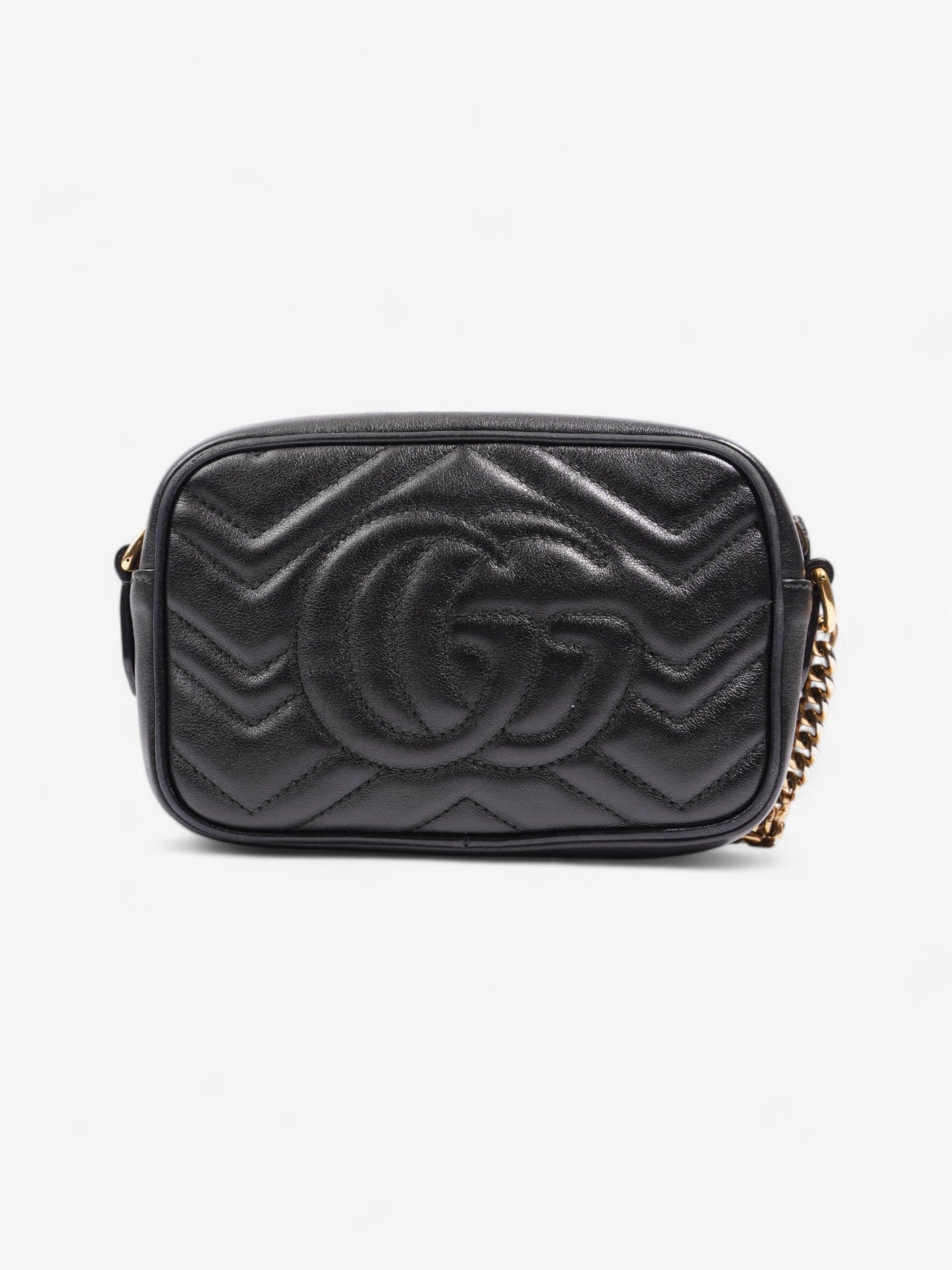 Gucci Marmont Black Matelasse Leather Mini