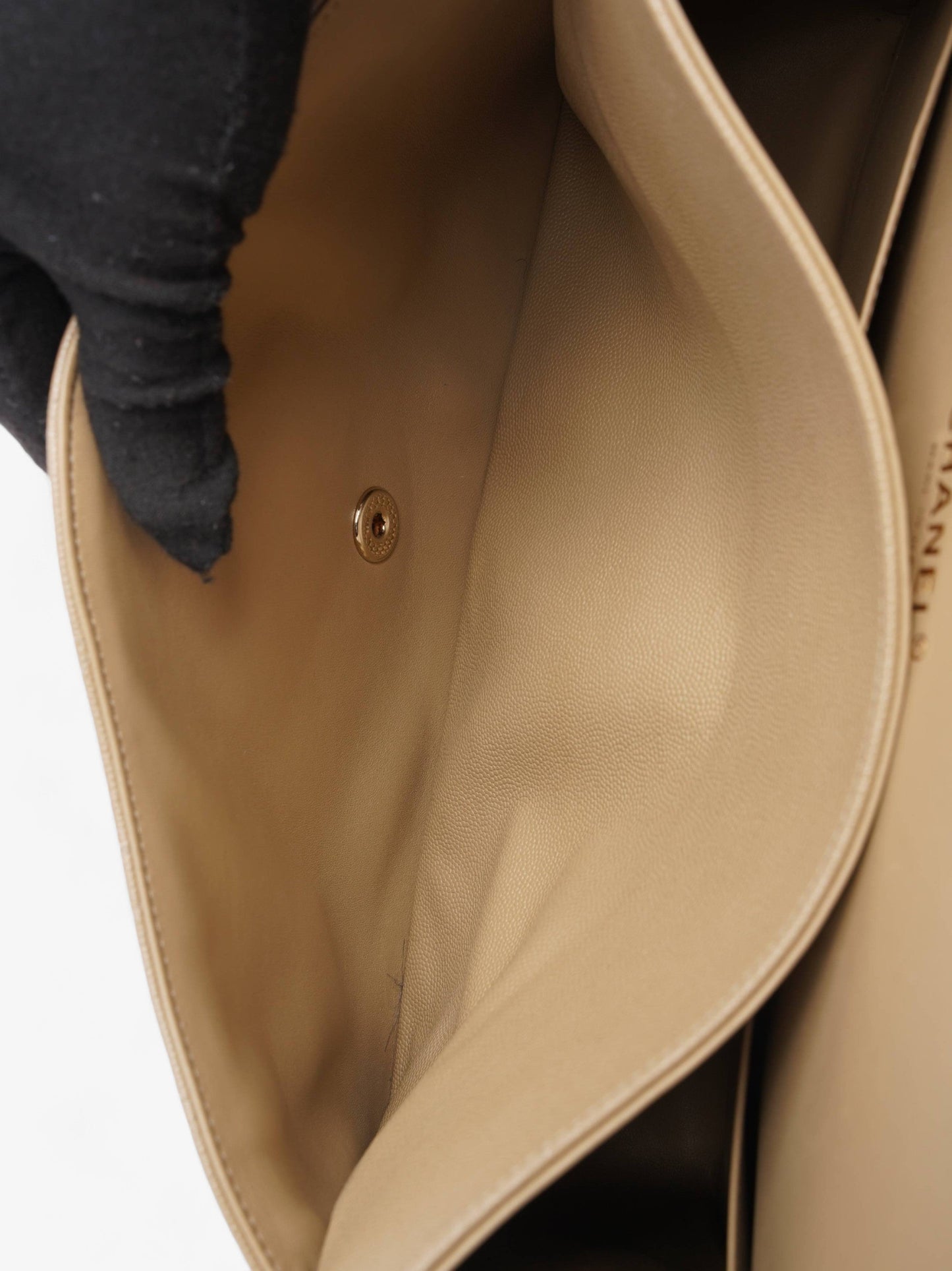Chanel Classic Flap Mustard Caviar Leather Maxi