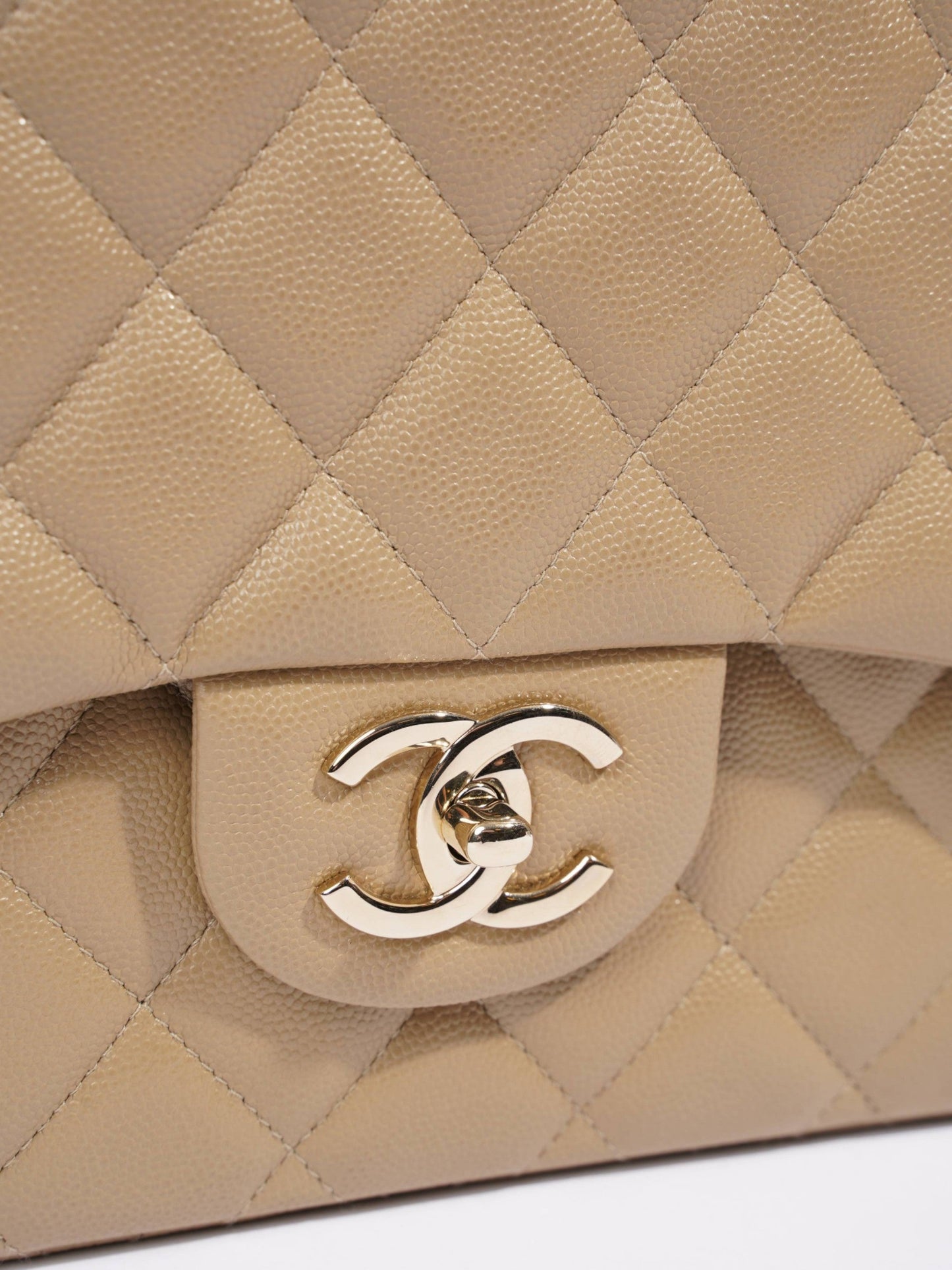 Chanel Classic Flap Mustard Caviar Leather Maxi