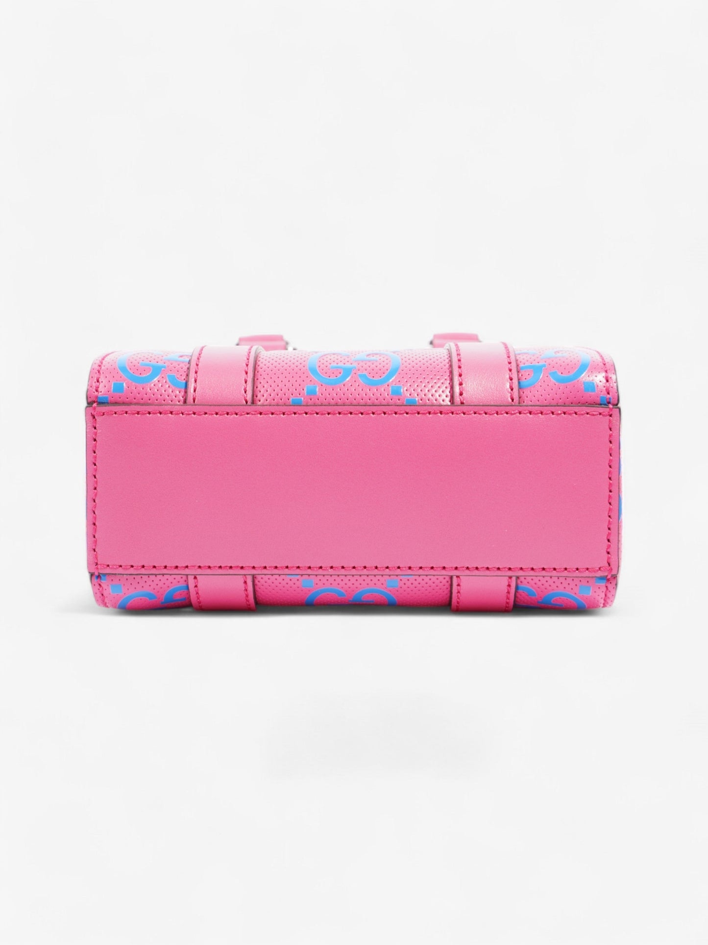 Gucci Gucci Mini Tote, GG logo Embossed Pink / Blue Leather
