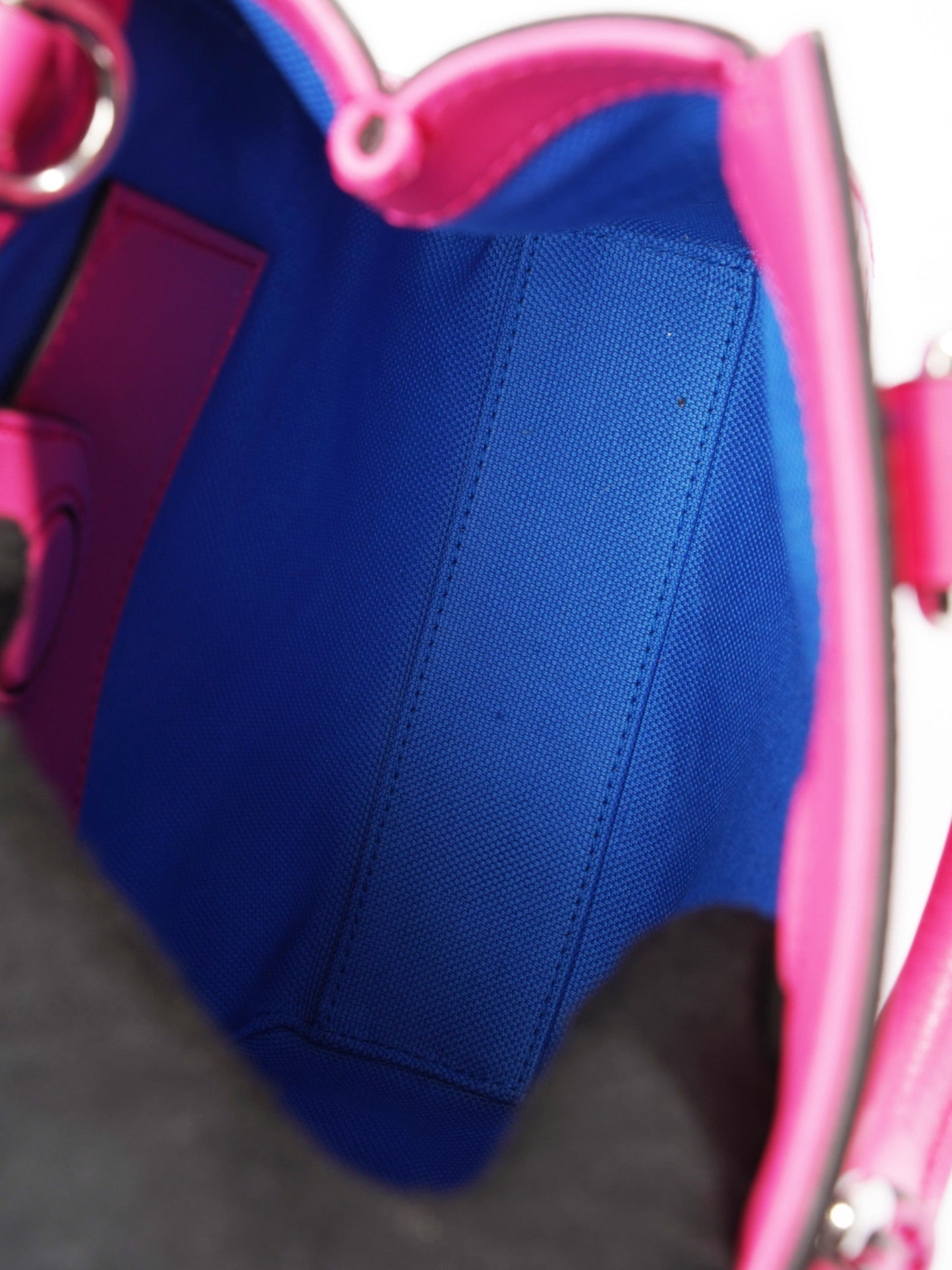 Gucci Gucci Mini Tote, GG logo Embossed Pink / Blue Leather