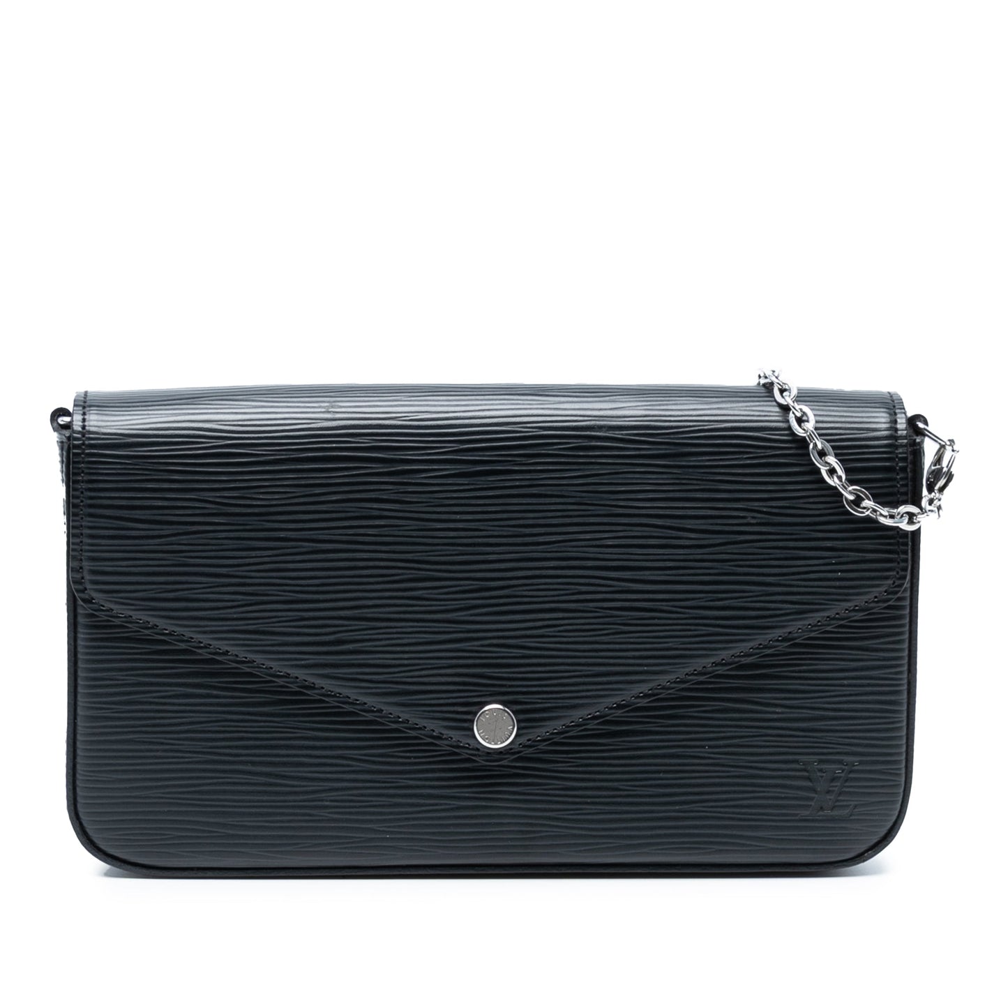 Black Louis Vuitton Epi Pochette Felicie Crossbody Bag