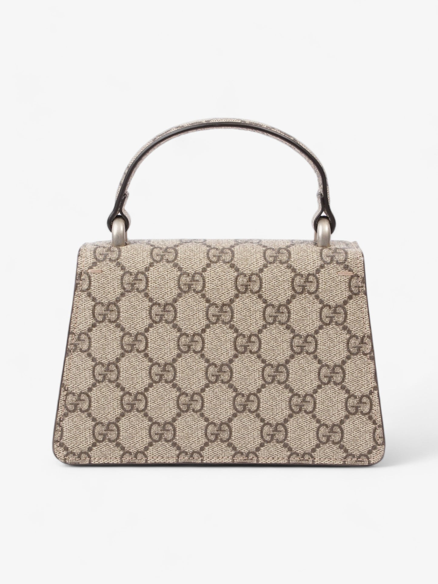 Gucci Mini Dionysus Top Handle Beige And Ebony GG Supreme Coated Canvas