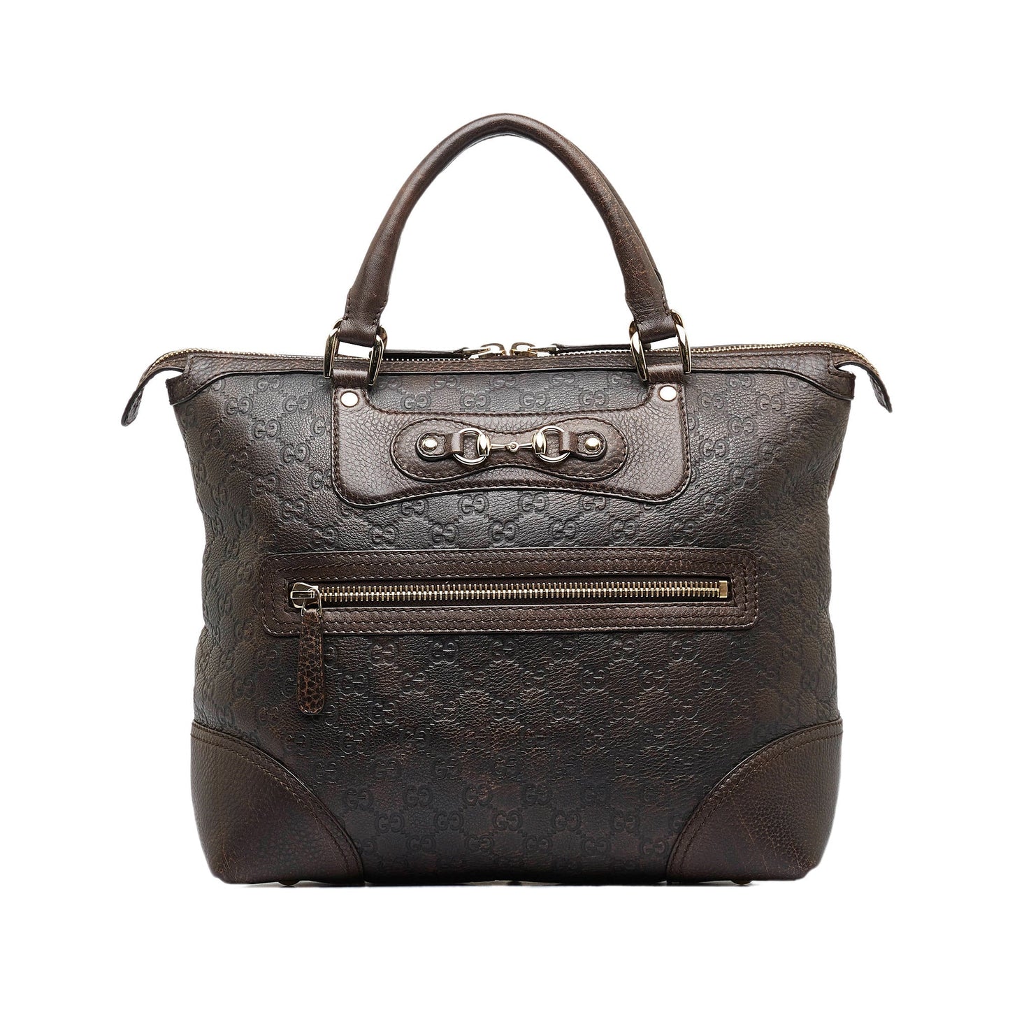 Gucci Guccissima Brown Leather Tote Style 3