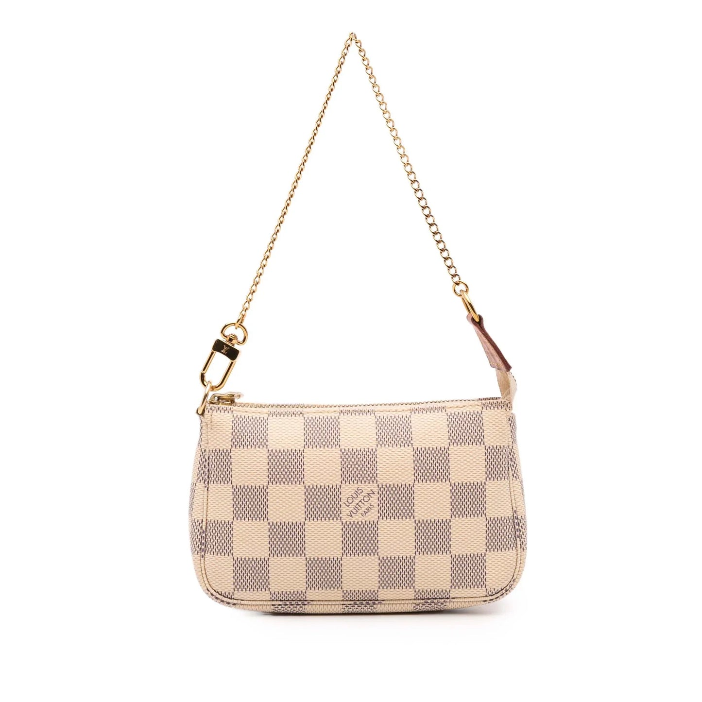 White Louis Vuitton Damier Azur Mini Pochette Accessoires Handbag