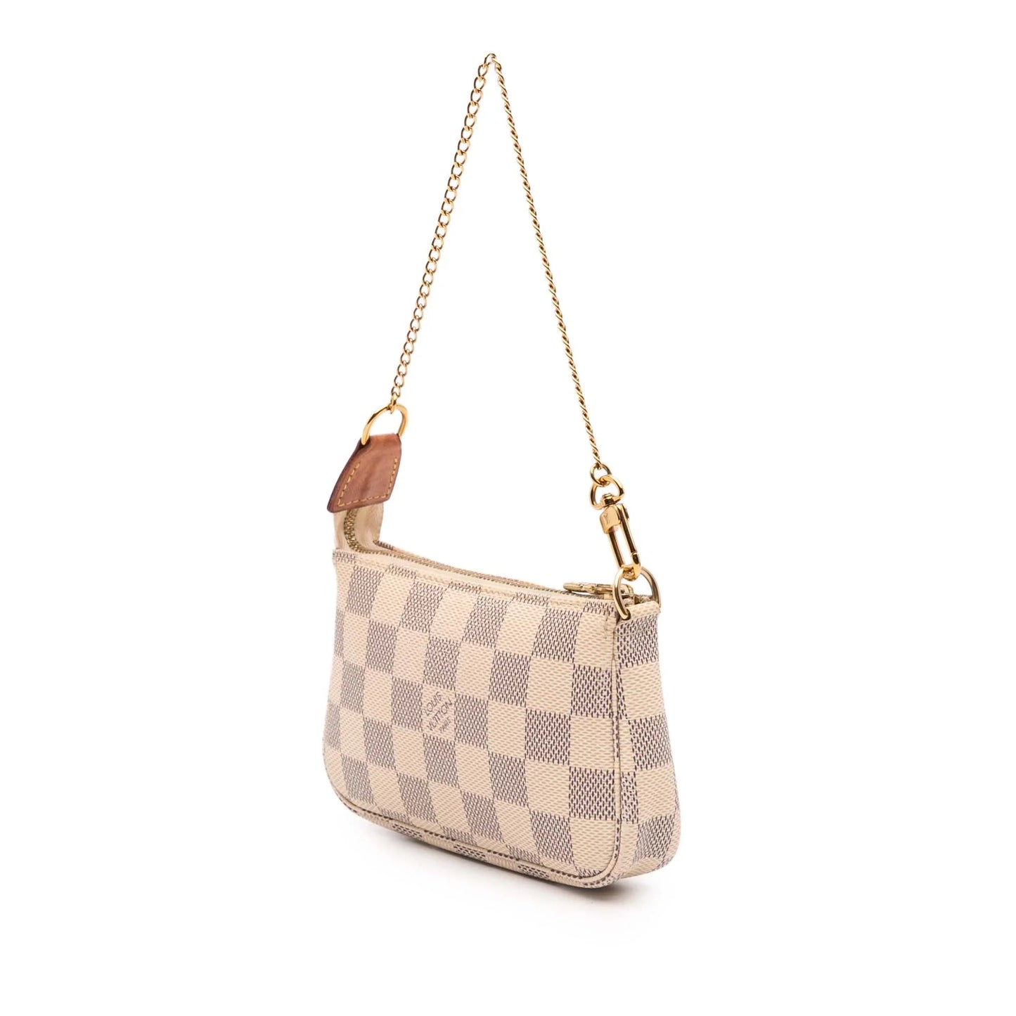 White Louis Vuitton Damier Azur Mini Pochette Accessoires Handbag