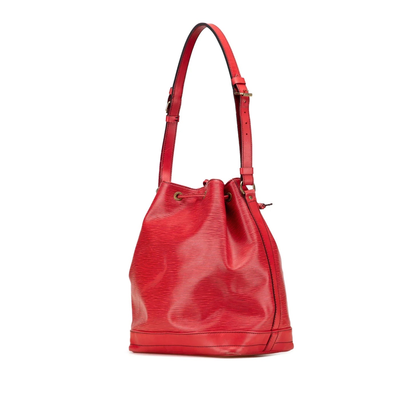 Red Louis Vuitton Epi Noe GM Bucket Bag