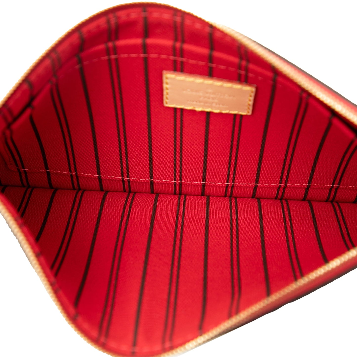 Brown Louis Vuitton Monogram Neverfull Pouch