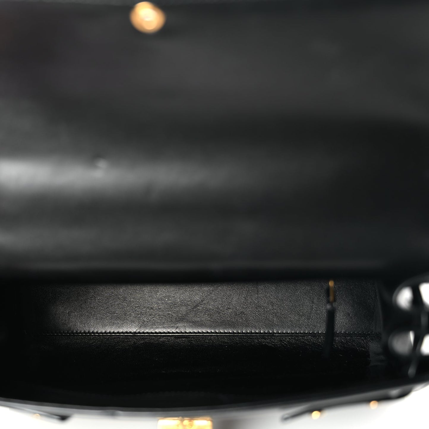 Saint Laurent Shiny Calfskin Le Fermoir Top Handle Bag Black