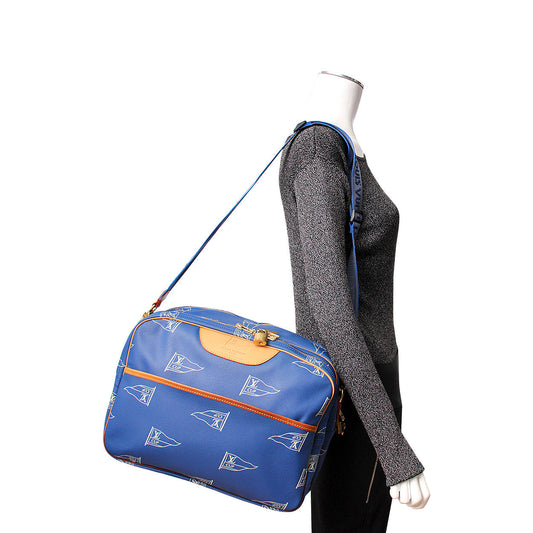 LOUIS VUITTON Canvas 1991 LV Cup Sail Sac Cowes Messenger Blue Handbag