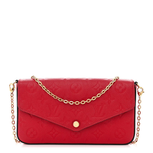 LOUIS VUITTON EMPREINTE LEATHER POCHETTE FELICIE CROSSBODY
