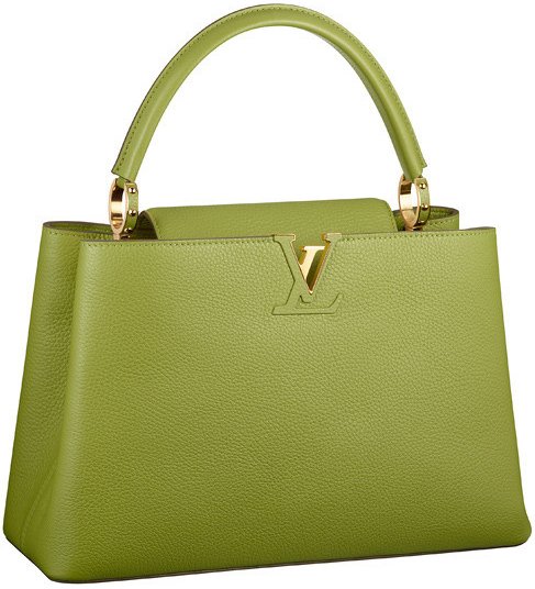 LOUIS VUITTON CAPUCINES MM LEATHER PARNASSÃA HANDBAG