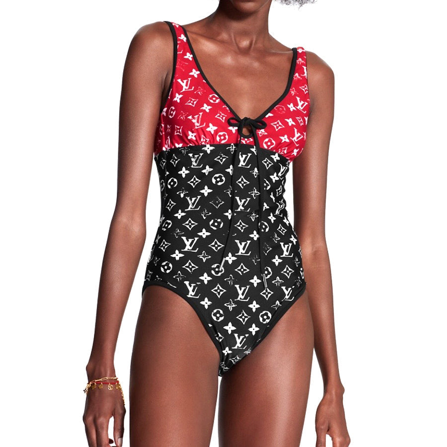 LOUIS VUITTON TECHNICAL JERSEY MONOGRAM ONE-PIECE SWIMSUIT