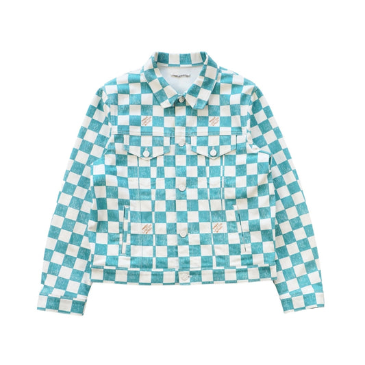 Louis Vuitton 'Damier Denim Trucker' Jacket - Men's 52