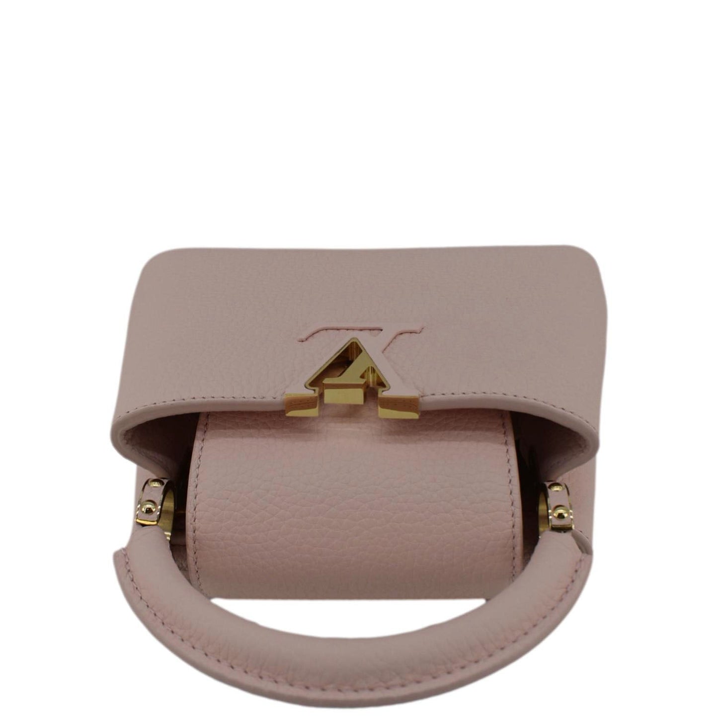 LOUIS VUITTON Capucines Mini Leather Satchel Bag Galet