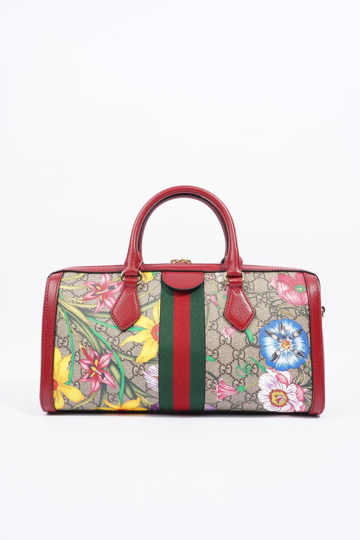 Gucci Ophidia Boston GG Supreme Floral Coated Canvas