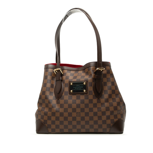 Brown Louis Vuitton Damier Ebene Hampstead MM Tote Bag
