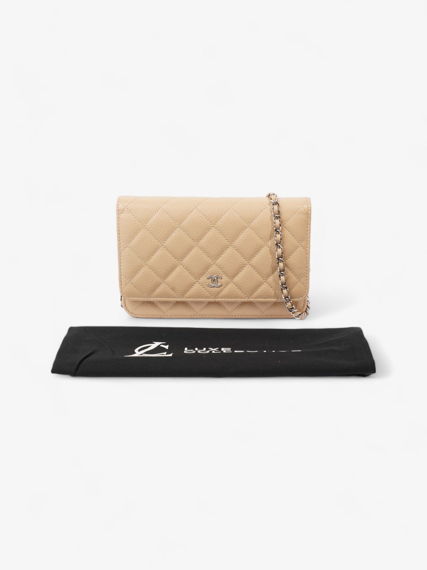 Chanel Wallet on Chain Beige Caviar Leather