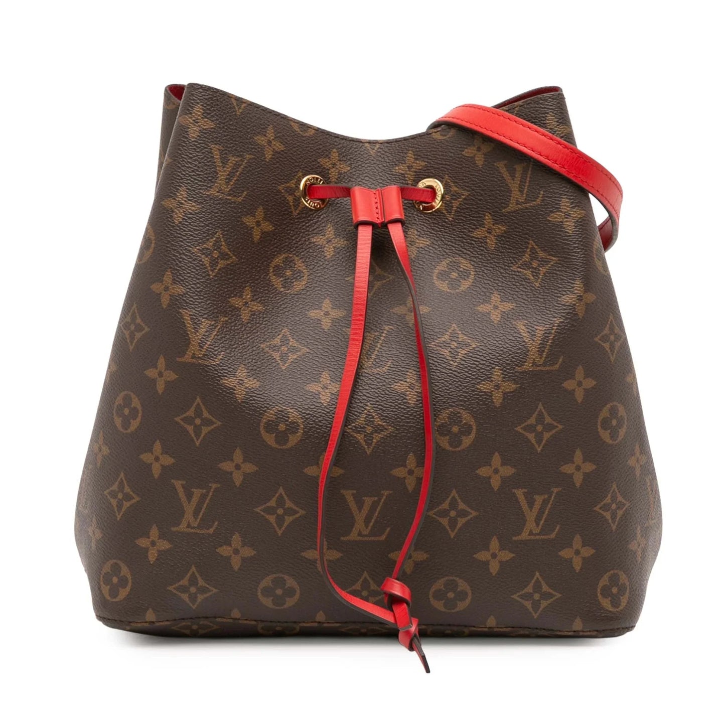 Brown Louis Vuitton Monogram Neonoe MM Bucket Bag