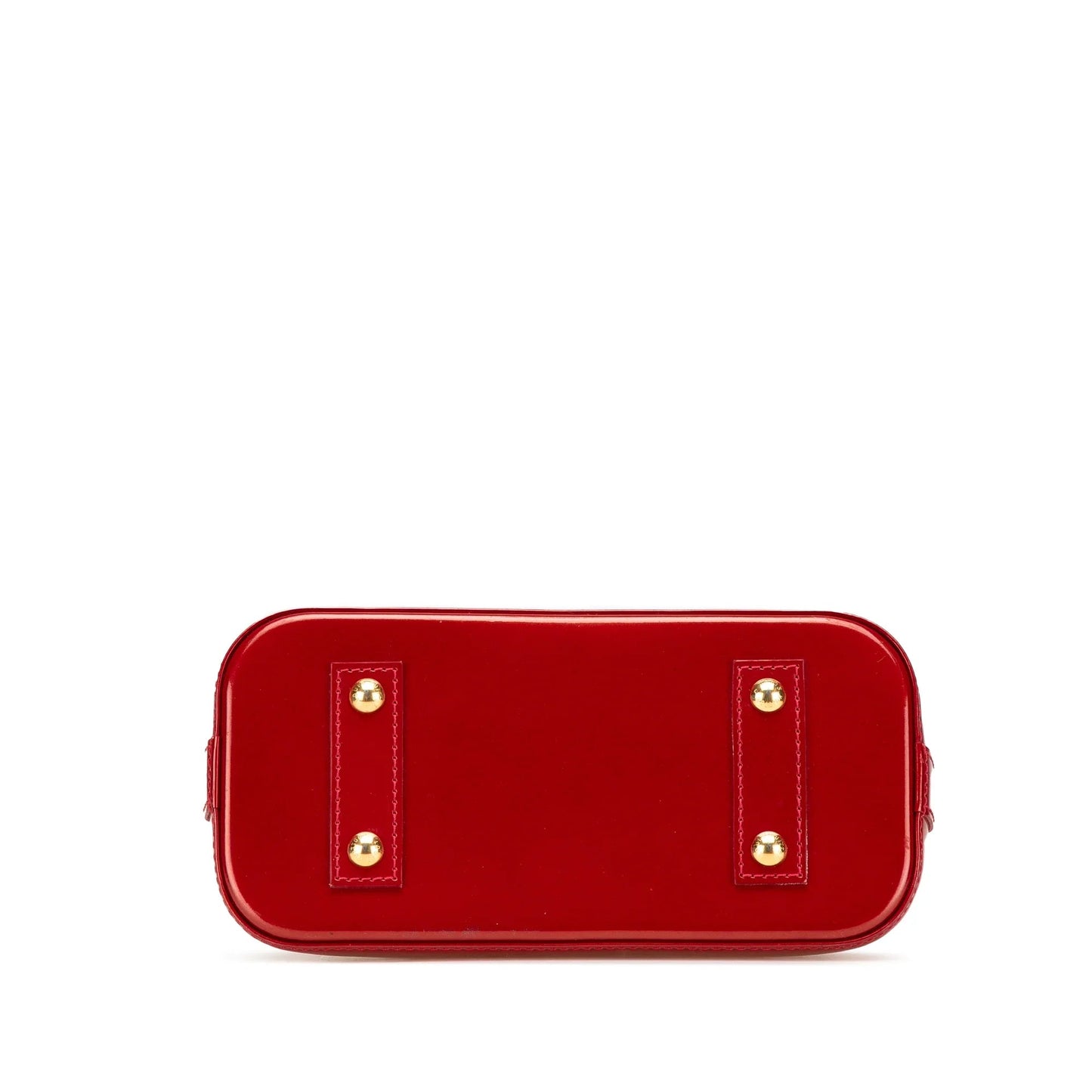 Red Louis Vuitton Monogram Vernis Rayures Alma BB Satchel