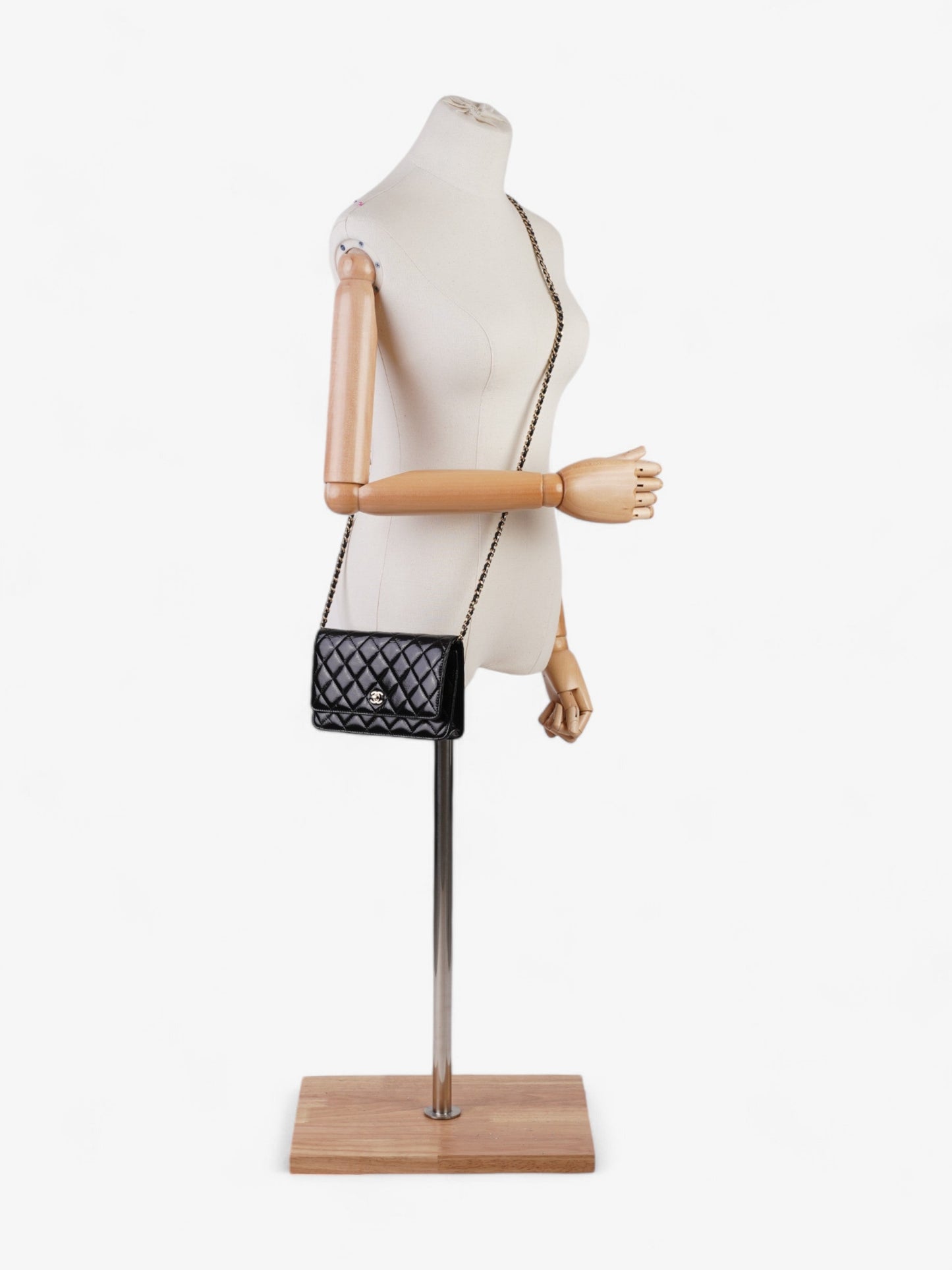 Chanel O Mini Bag Black Lambskin Leather
