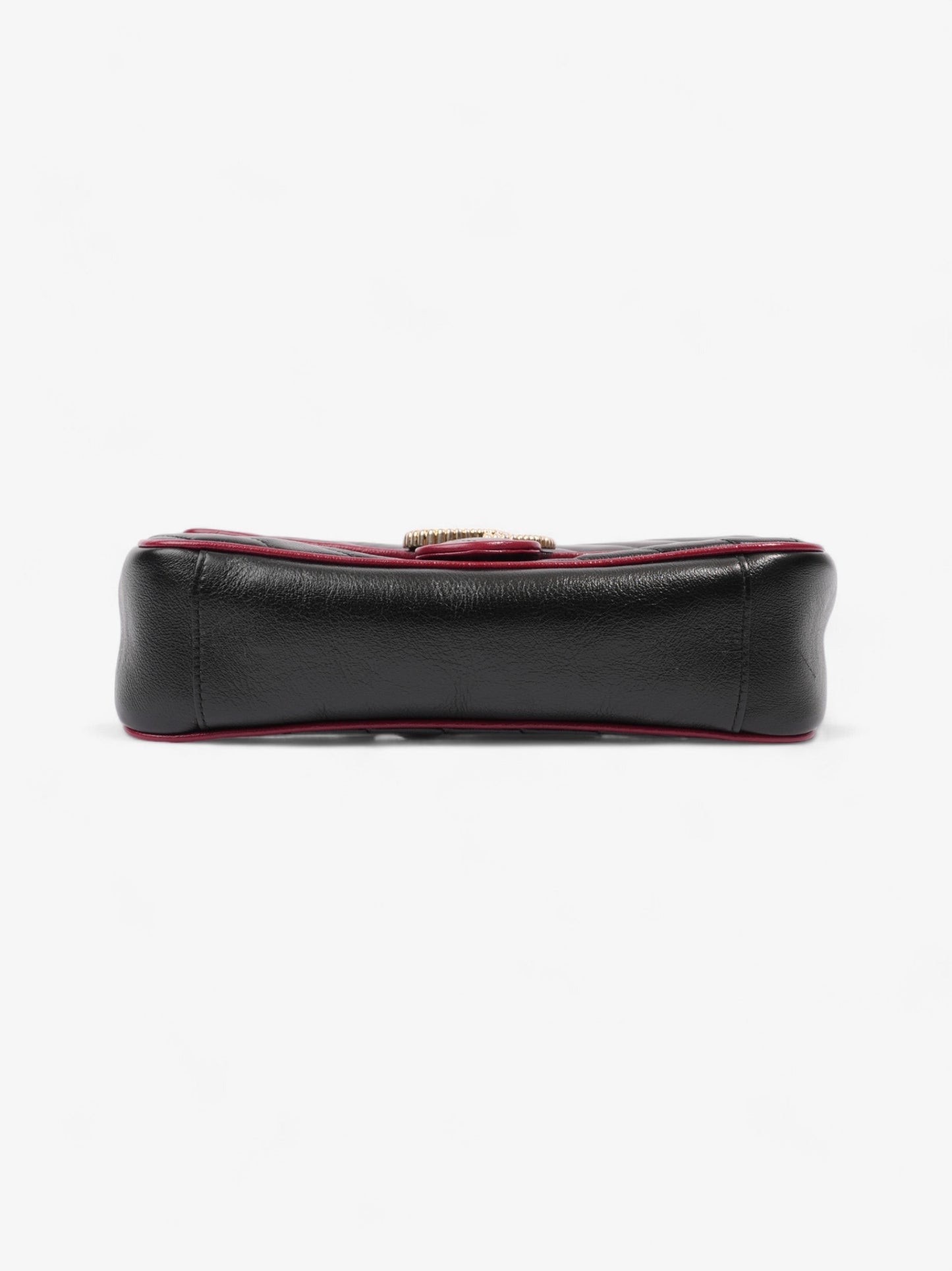 Gucci GG Marmont Flap Black / Red Leather Small
