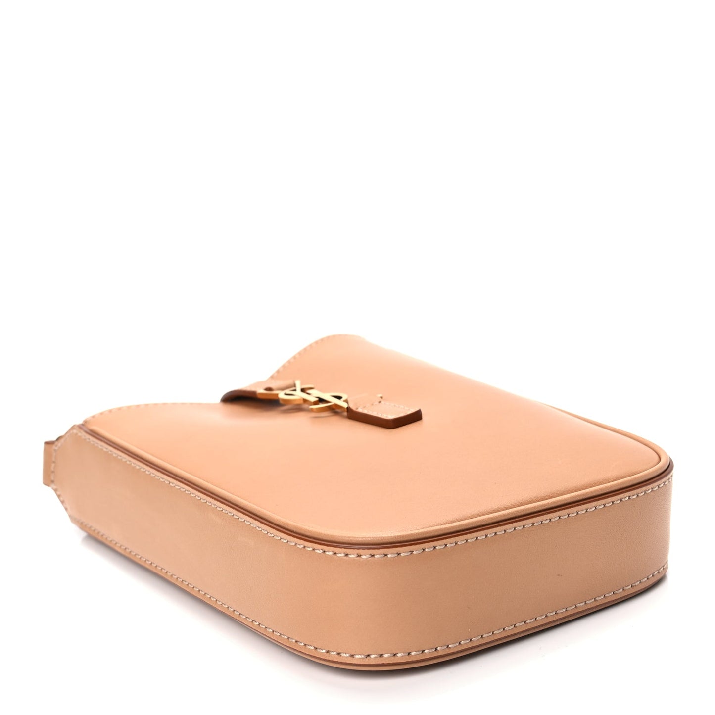 Saint Laurent Smooth Calfskin Le 5 A 7 Vertical Hobo Brown Gold