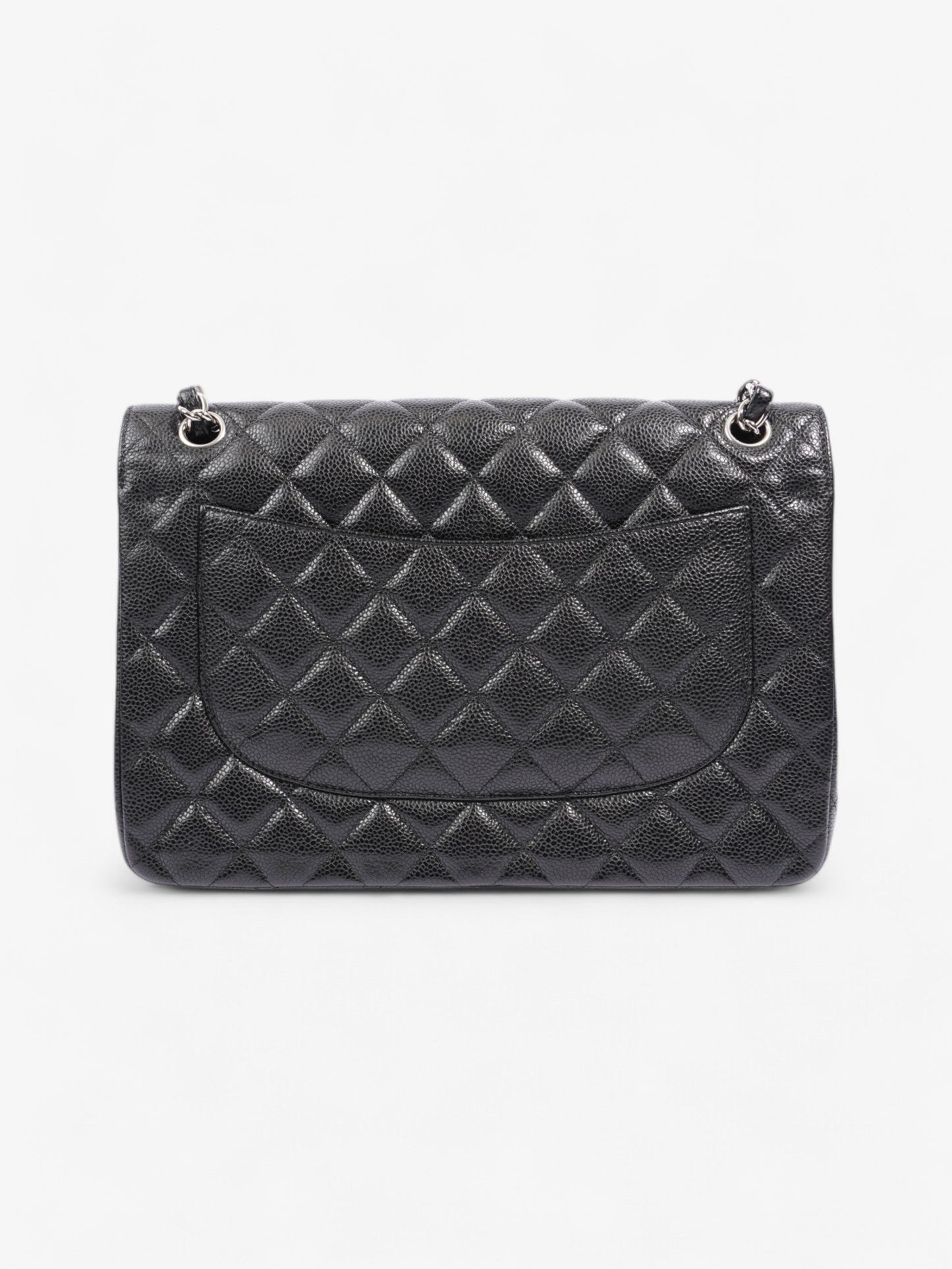 Chanel Classic Double Flap Black Caviar Leather Jumbo