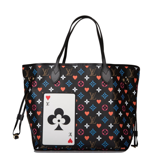 Louis Vuitton Black Game On Neverfull MM Tote