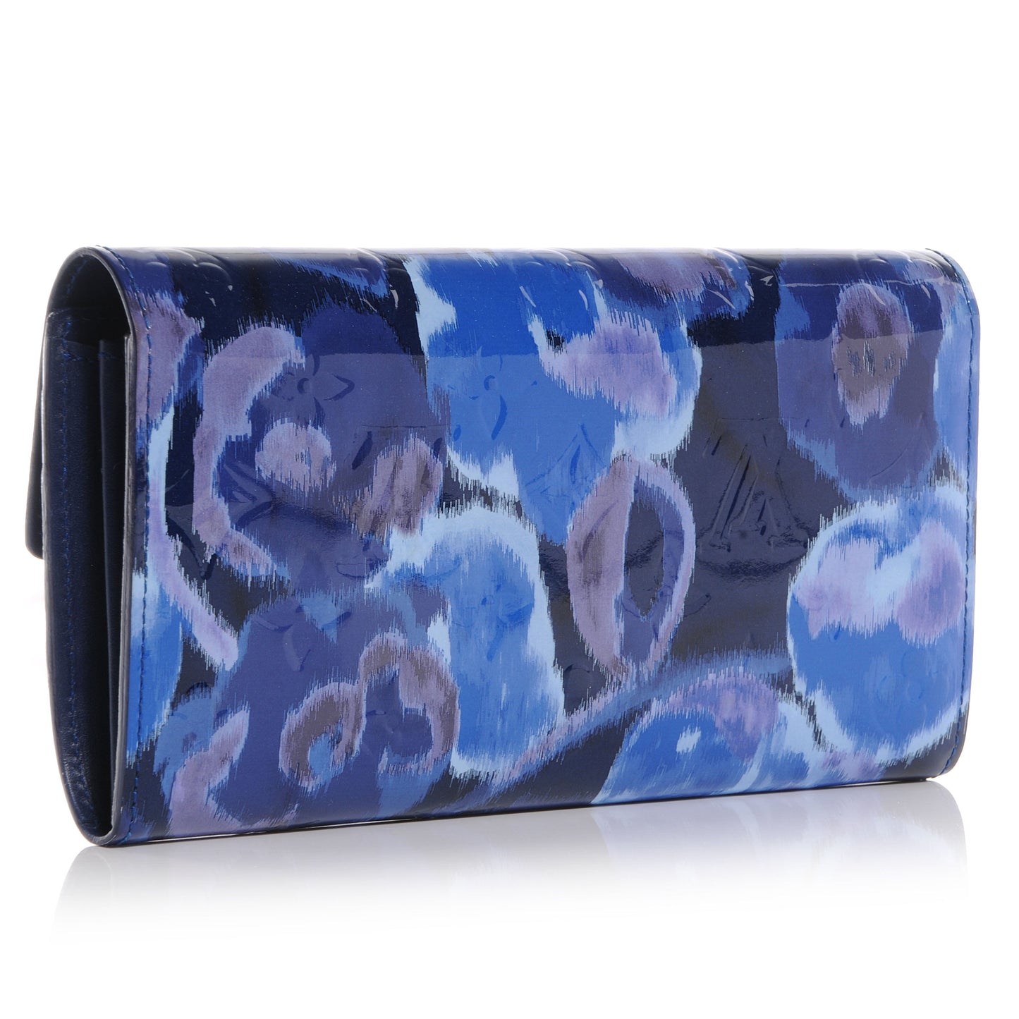 LOUIS VUITTON Vernis Ikat Sarah Wallet Grand Blue