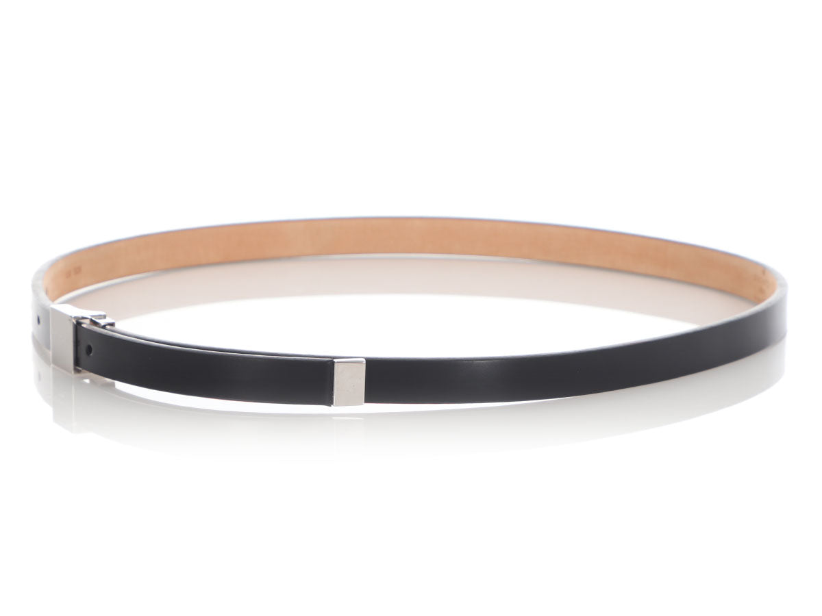 Louis Vuitton Black Leather Ceinture Carre Belt