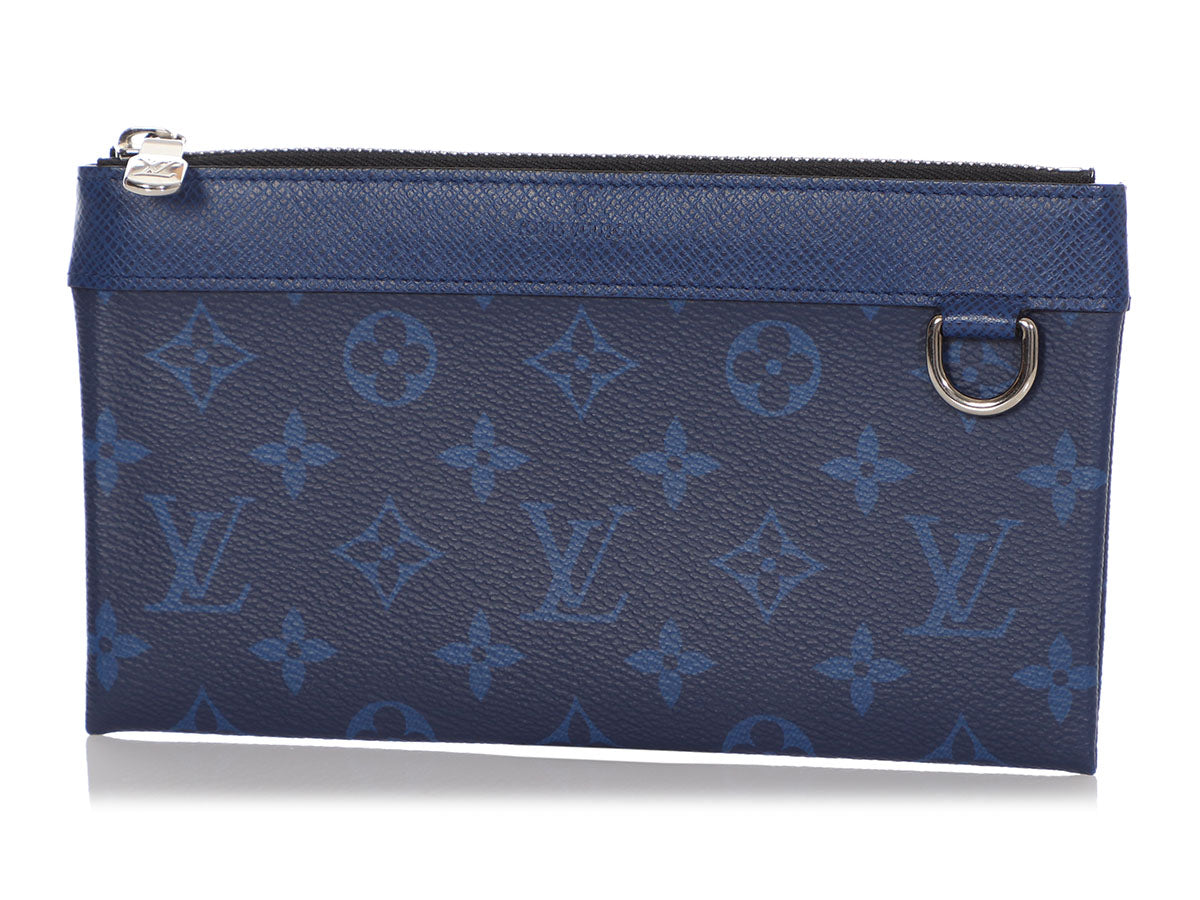 Louis Vuitton Blue Taigarama Pochette Discovery PM