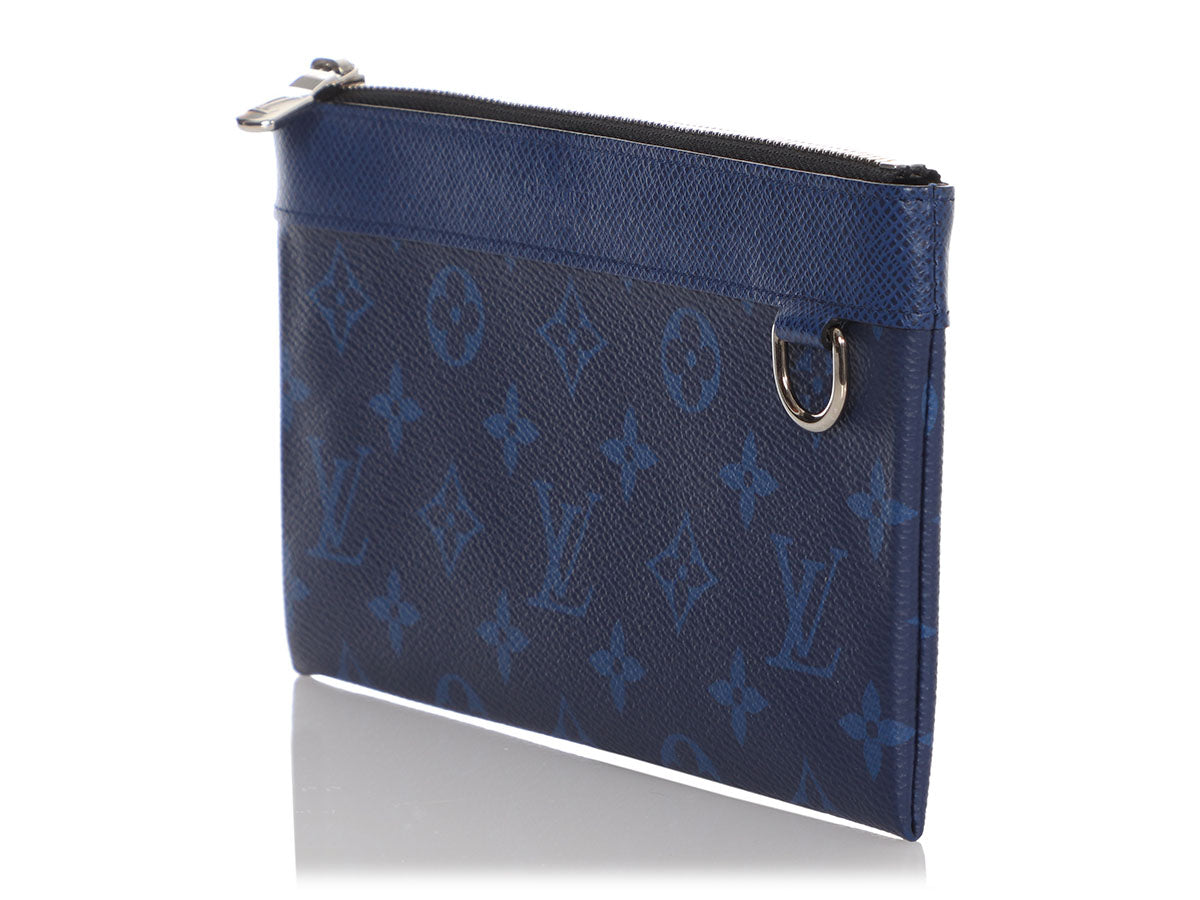 Louis Vuitton Blue Taigarama Pochette Discovery PM