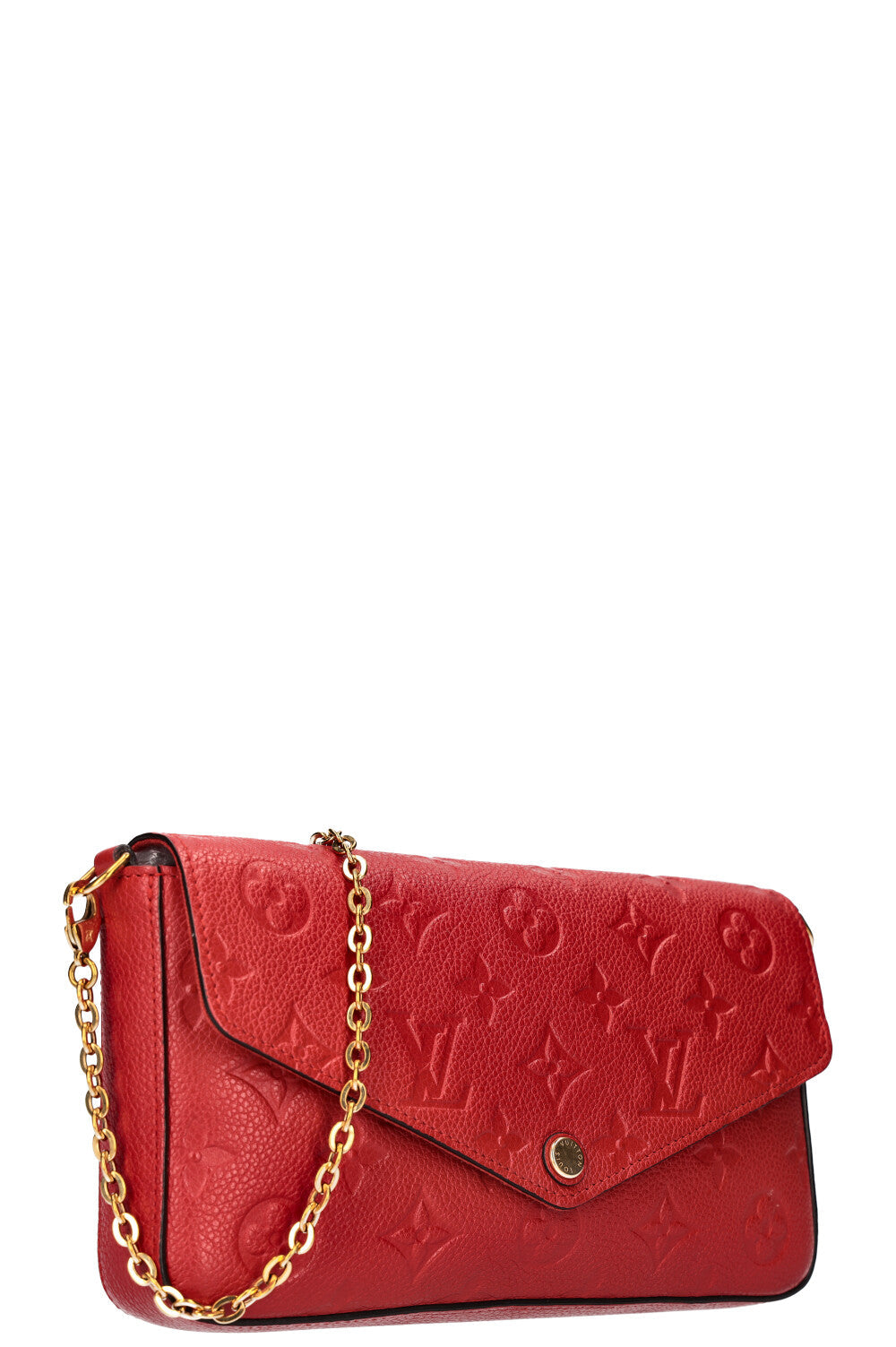 LOUIS VUITTON Felicie Pochette MNG Empreinte Red Clutch