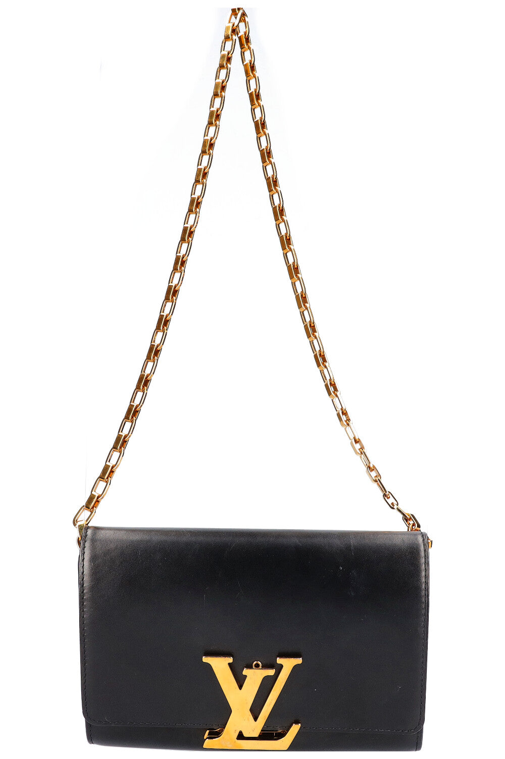 LOUIS VUITTON Chain Louise Bag GM Black