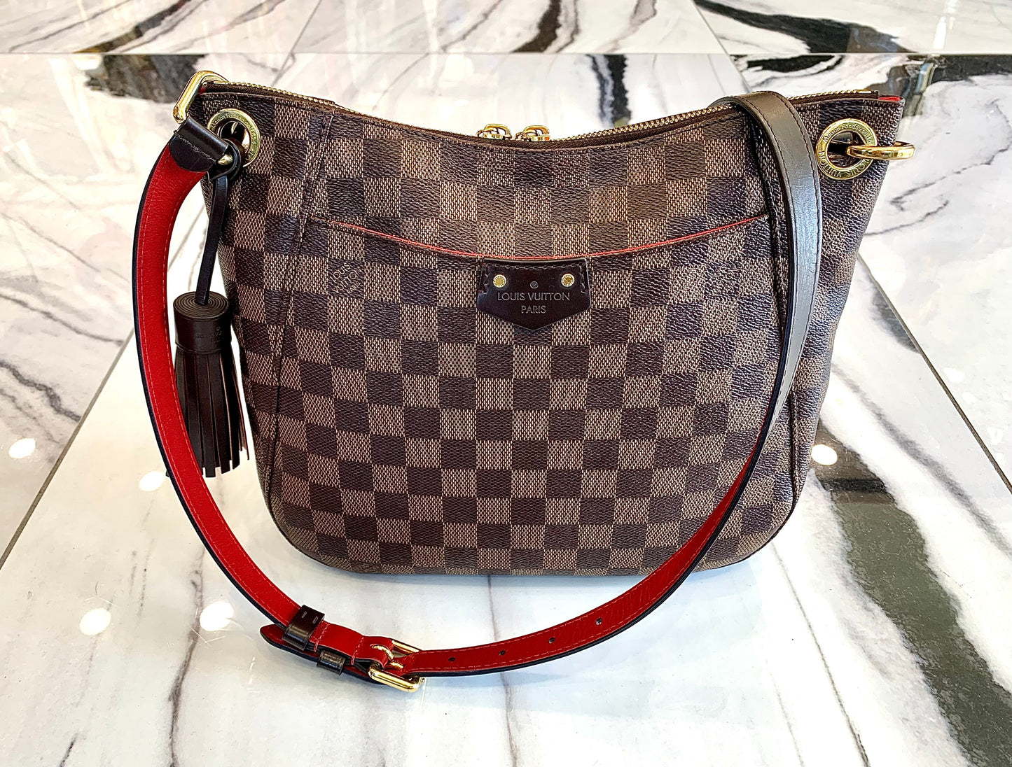 LOUIS VUITTON DAMIER EBENE SOUTH BANK BESACE