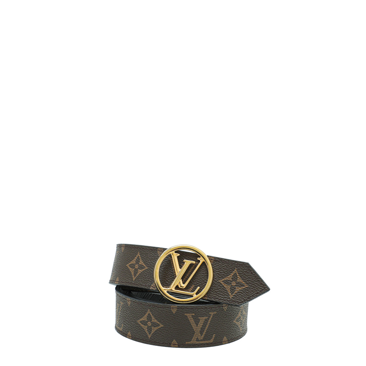 Louis Vuitton Monogram Black LV Circle Reversible Belt