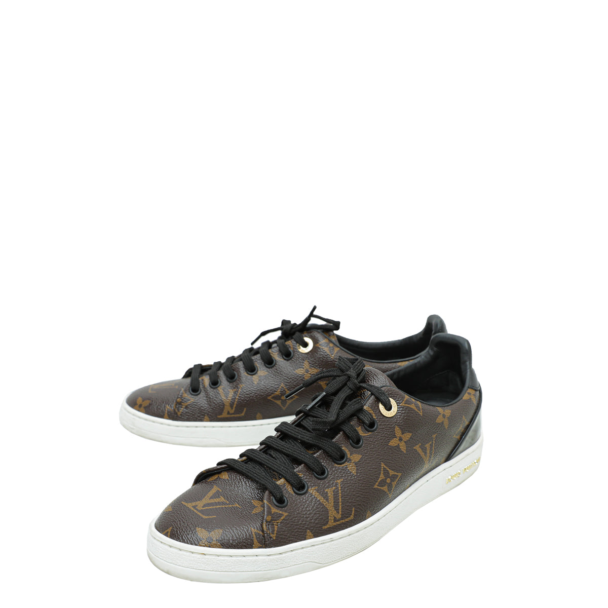 Louis Vuitton Monogram Black Frontrow Sneakers 38.5